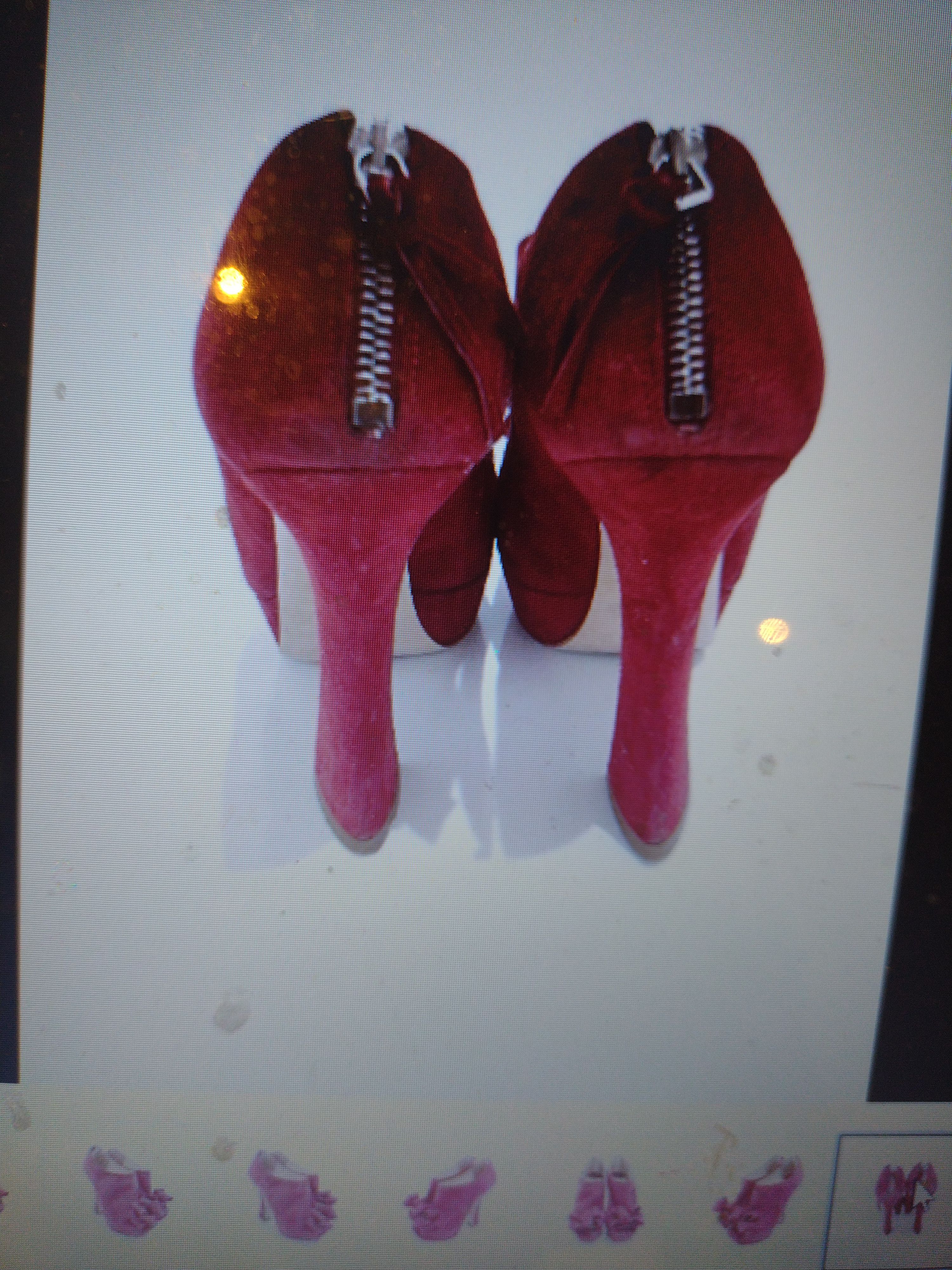 Miu Miu Miu Miu VTG Mod Red suede high Heel Couture Size US 7 / EU 40 - 4 Thumbnail