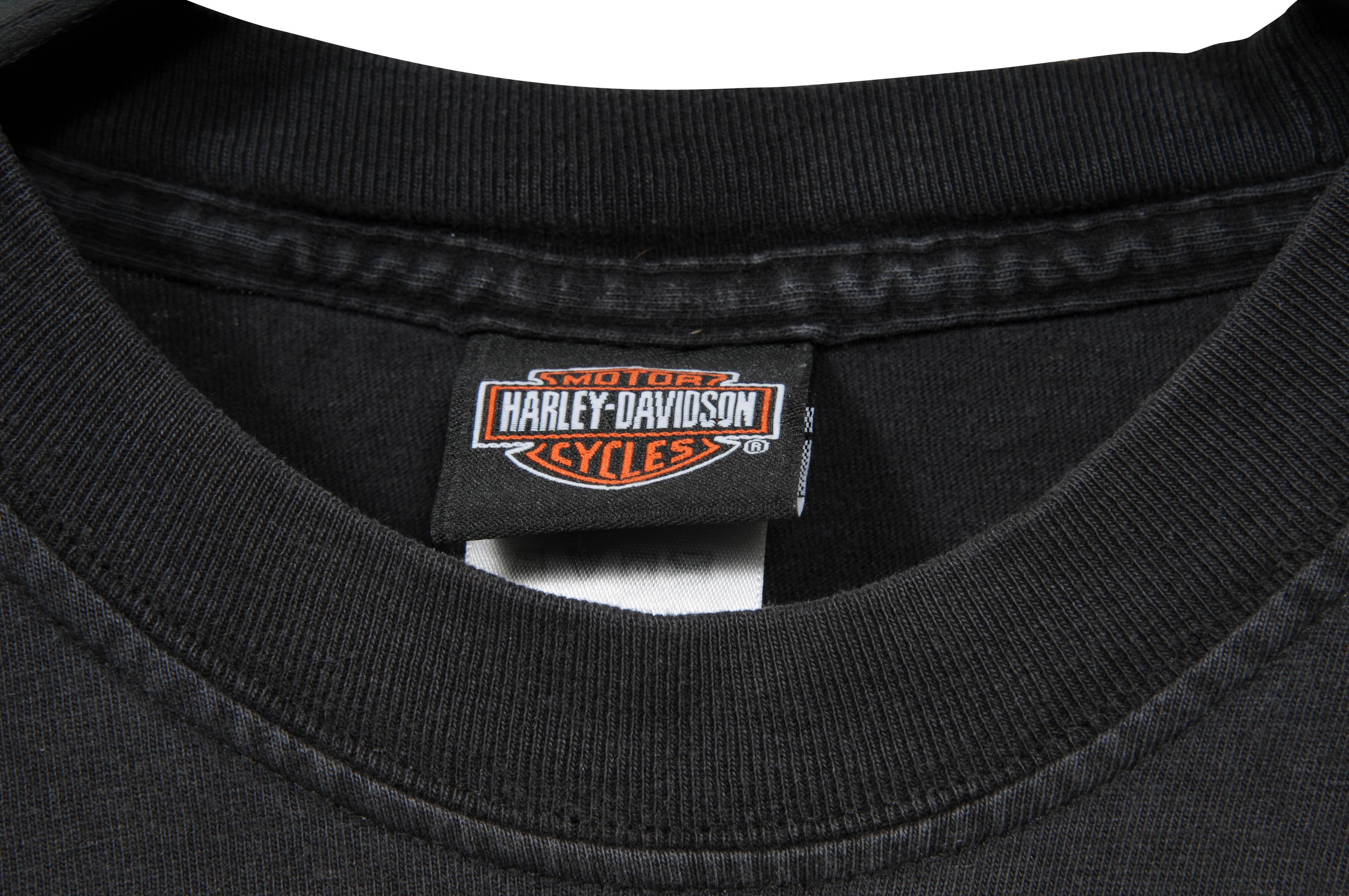 Harley Davidson Vintage Sun Faded Distressed Paint Logo T Shirt - 00891 Size US XL / EU 56 / 4 - 4 Thumbnail