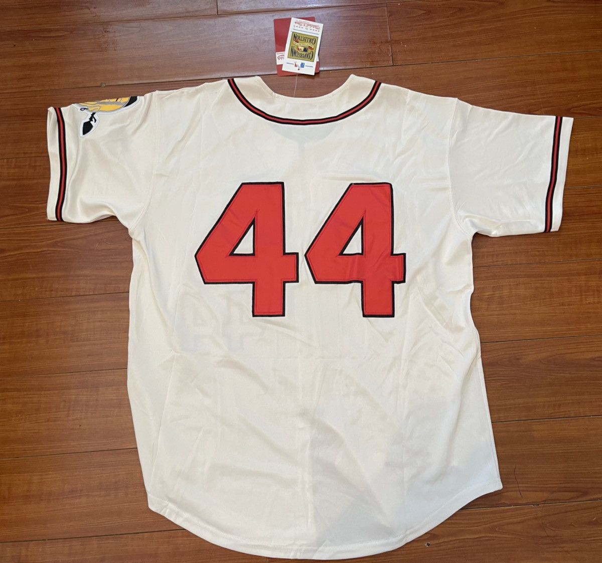 MLB Hank Aaron Atlanta Braves Cream Men’s Jersey #44 XLARGE Size US XL / EU 56 / 4 - 2 Thumbnail