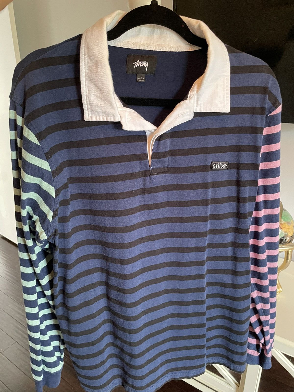Stussy Multi stripe rugby Size US L / EU 52-54 / 3 - 2 Thumbnail