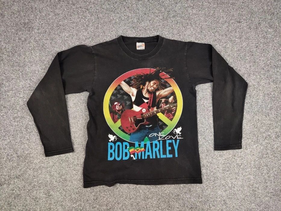 Bob Marley Vintage 90's Bob Marley One Love Long Sleeve All Over Print Size US M / EU 48-50 / 2 - 6 Thumbnail