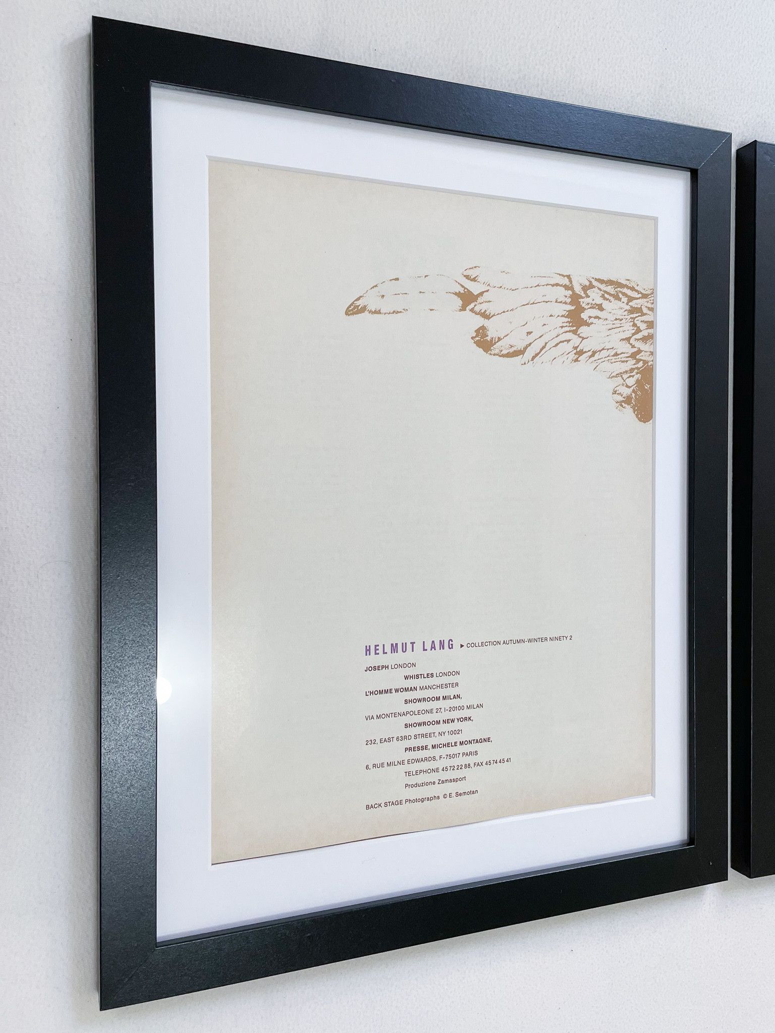 Helmut Lang AW92 Framed Semotan Ads Size ONE SIZE - 3 Thumbnail