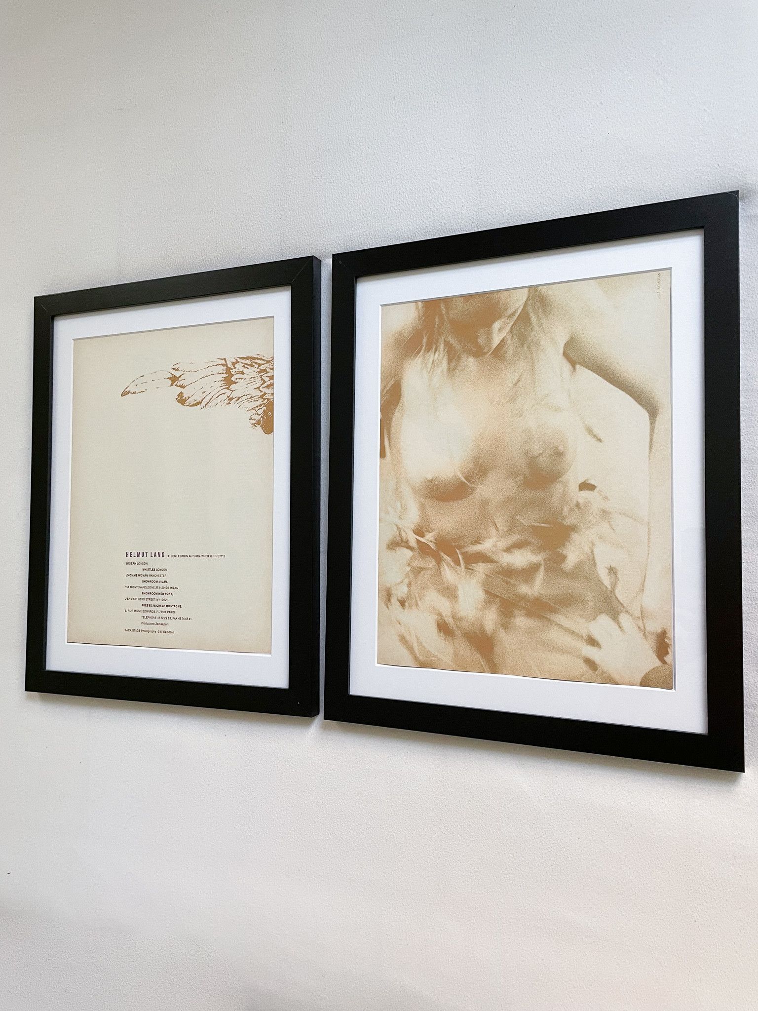 Pre-owned Helmut Lang Aw92 Framed Semotan Ads In Multi