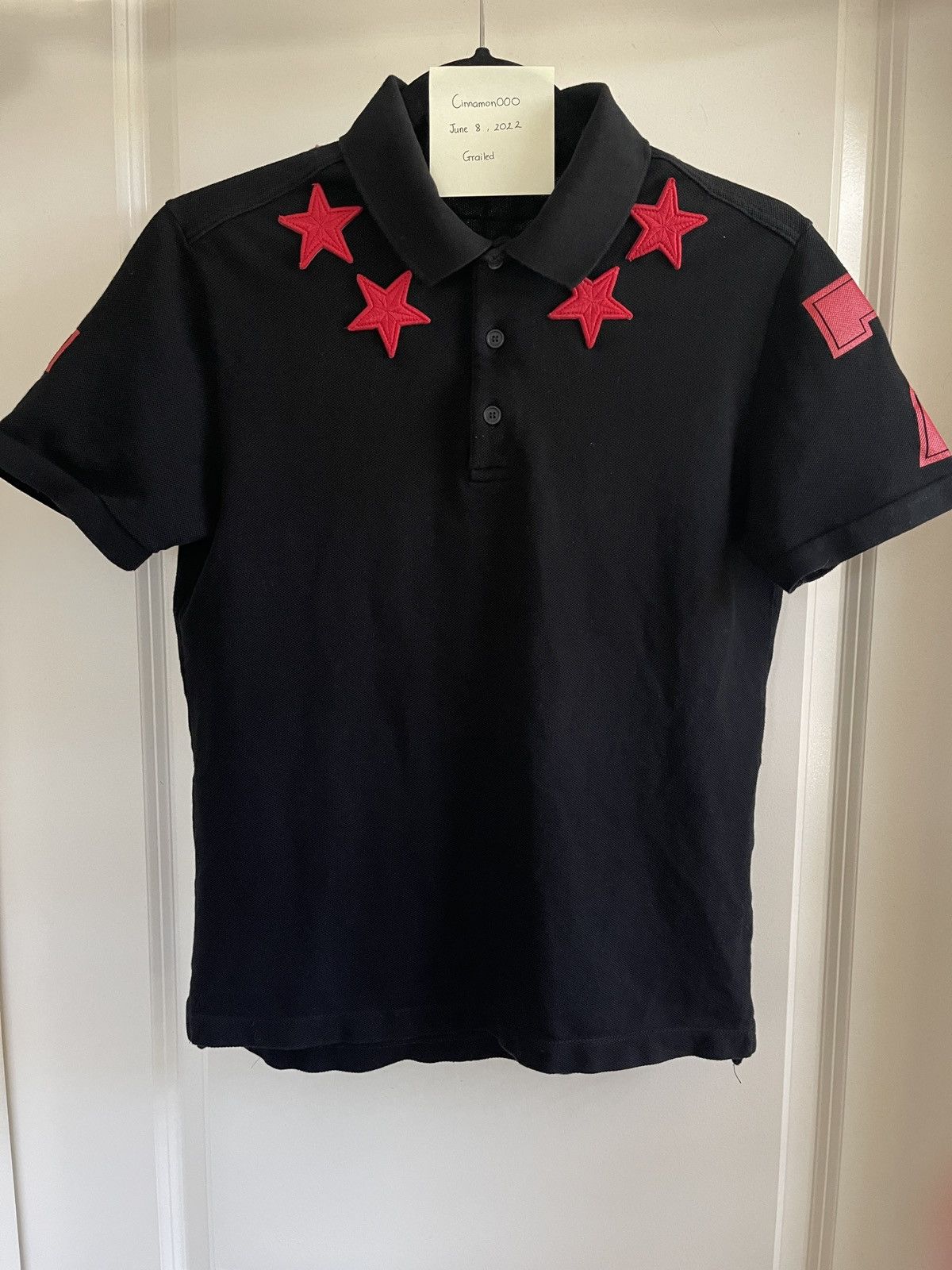 Givenchy Black Red Classic Stars Polo Grailed