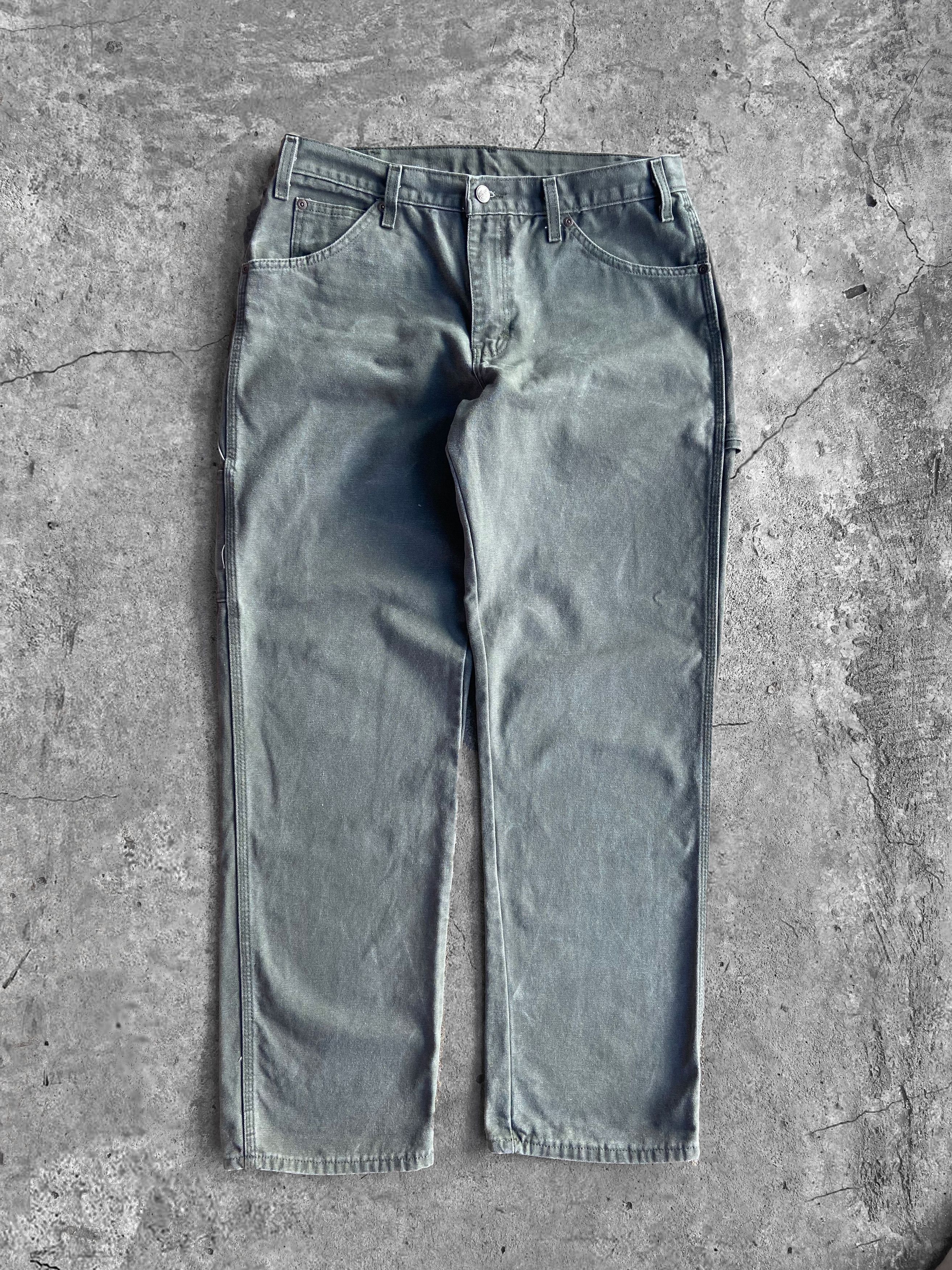 Dickies DICKIES Faded Green Carpenter Pants "32x32" Size US 33 - 2 Thumbnail