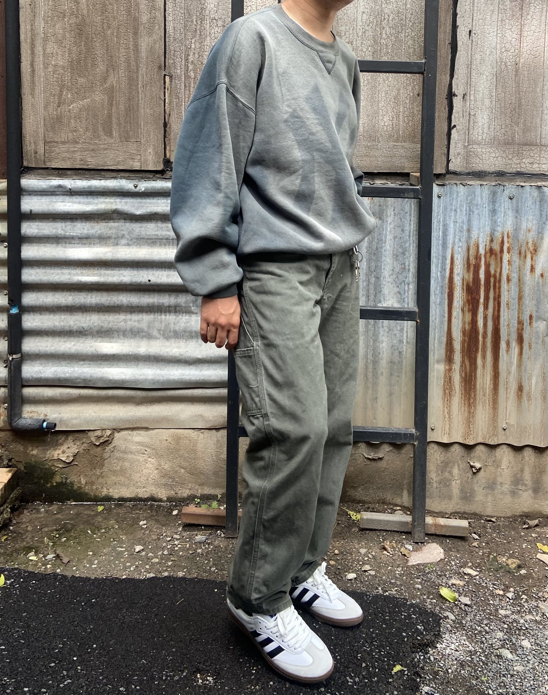 Dickies DICKIES Faded Green Carpenter Pants "32x32" Size US 33 - 1 Thumbnail