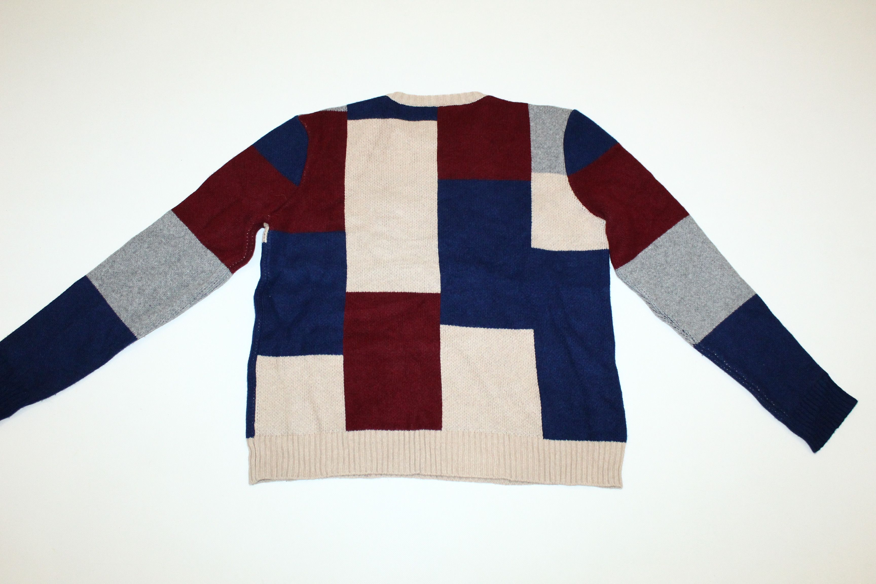 Japanese Brand A public announcement NY Jacquard Colorblock Crew Sweater Size US M / EU 48-50 / 2 - 8 Thumbnail