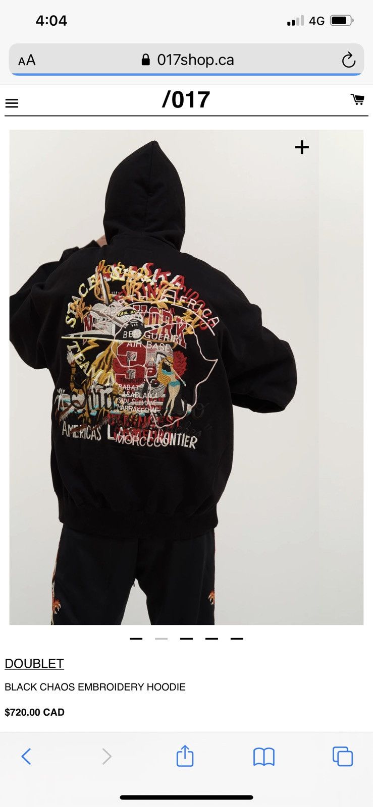 Doublet Pristine Oversize Black CHAOS embroidery hoodie by DOUBLET Size US L / EU 52-54 / 3 - 7 Thumbnail