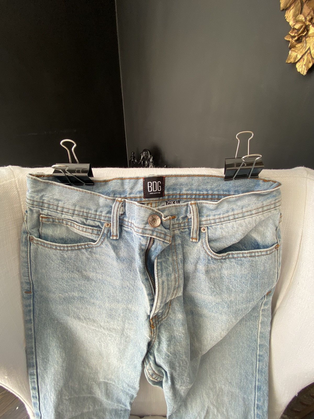 Bdg BDG Sun Washed Blue Denim Dad Fit Jeans Size US 29 - 4 Thumbnail