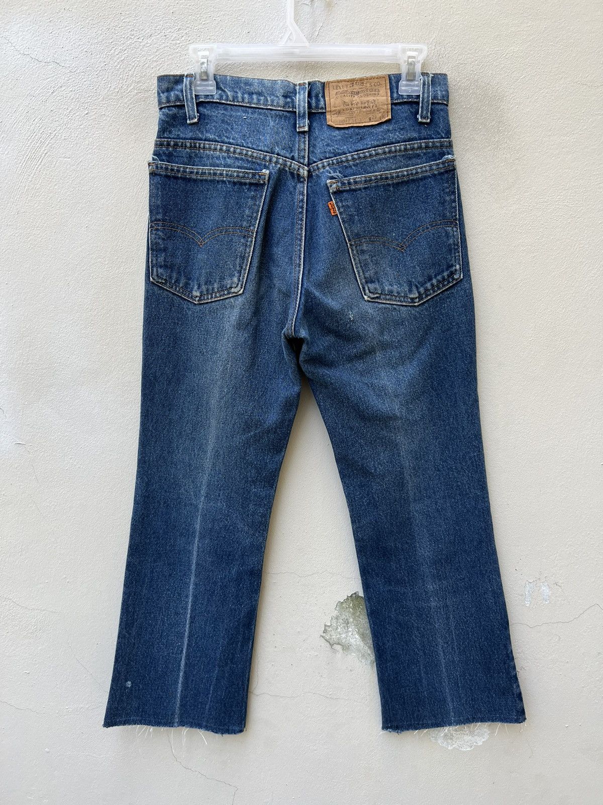 Levi's × Vintage 80s Levi’s 517 Orange Tab Cropped Denim Flare Jeans R1 Size US 29 - 9 Thumbnail