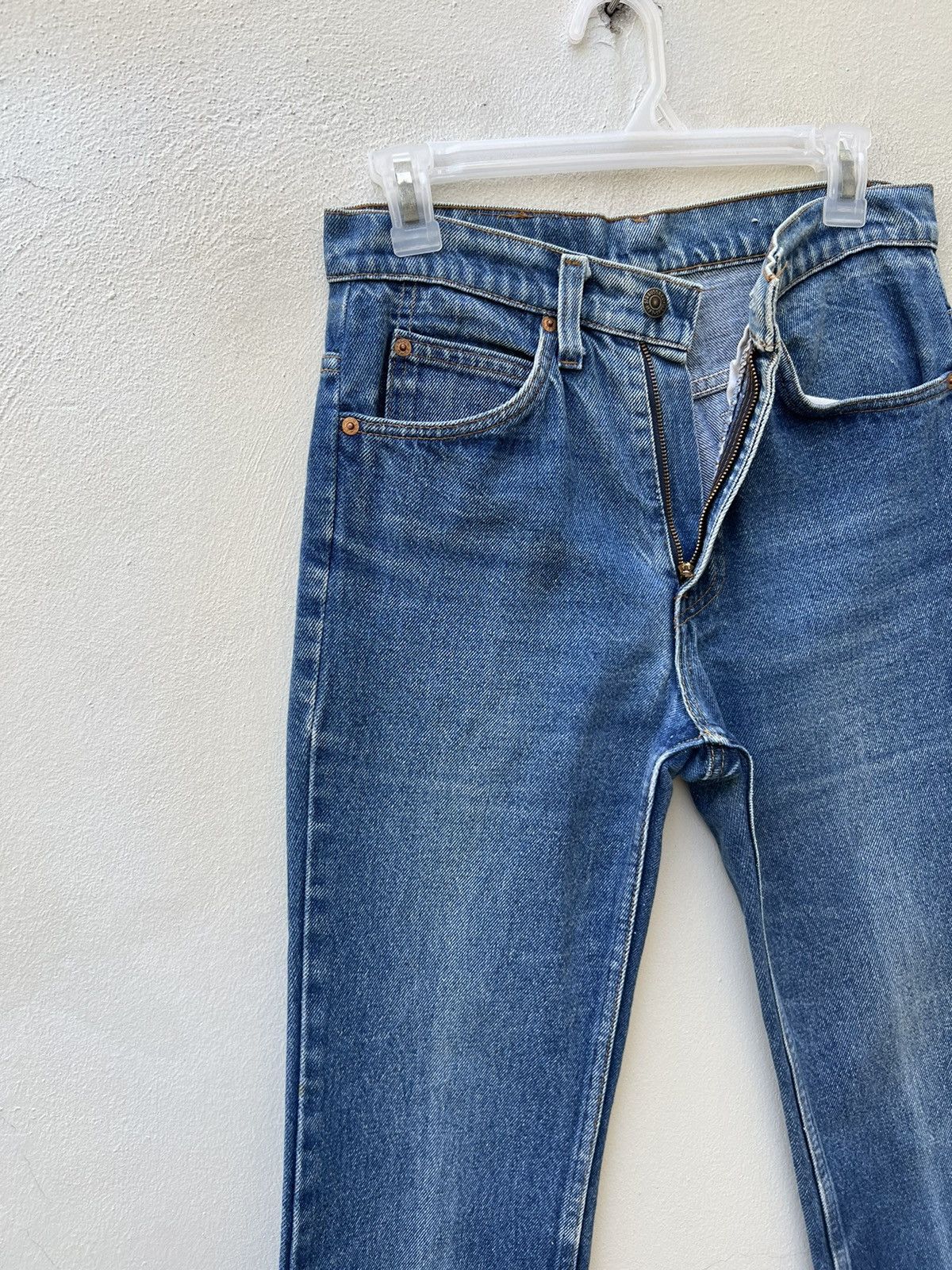 Levi's × Vintage 80s Levi’s 517 Orange Tab Cropped Denim Flare Jeans R1 Size US 29 - 4 Thumbnail