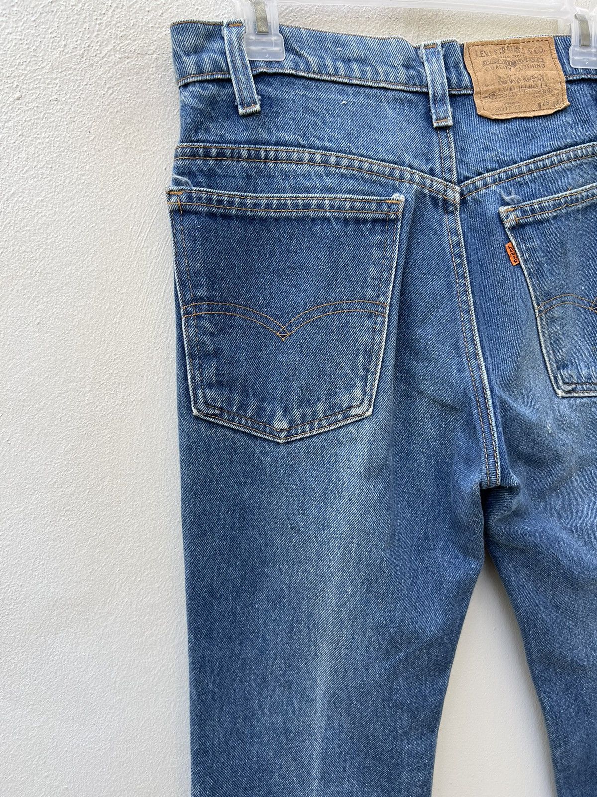 Levi's × Vintage 80s Levi’s 517 Orange Tab Cropped Denim Flare Jeans R1 Size US 29 - 10 Thumbnail
