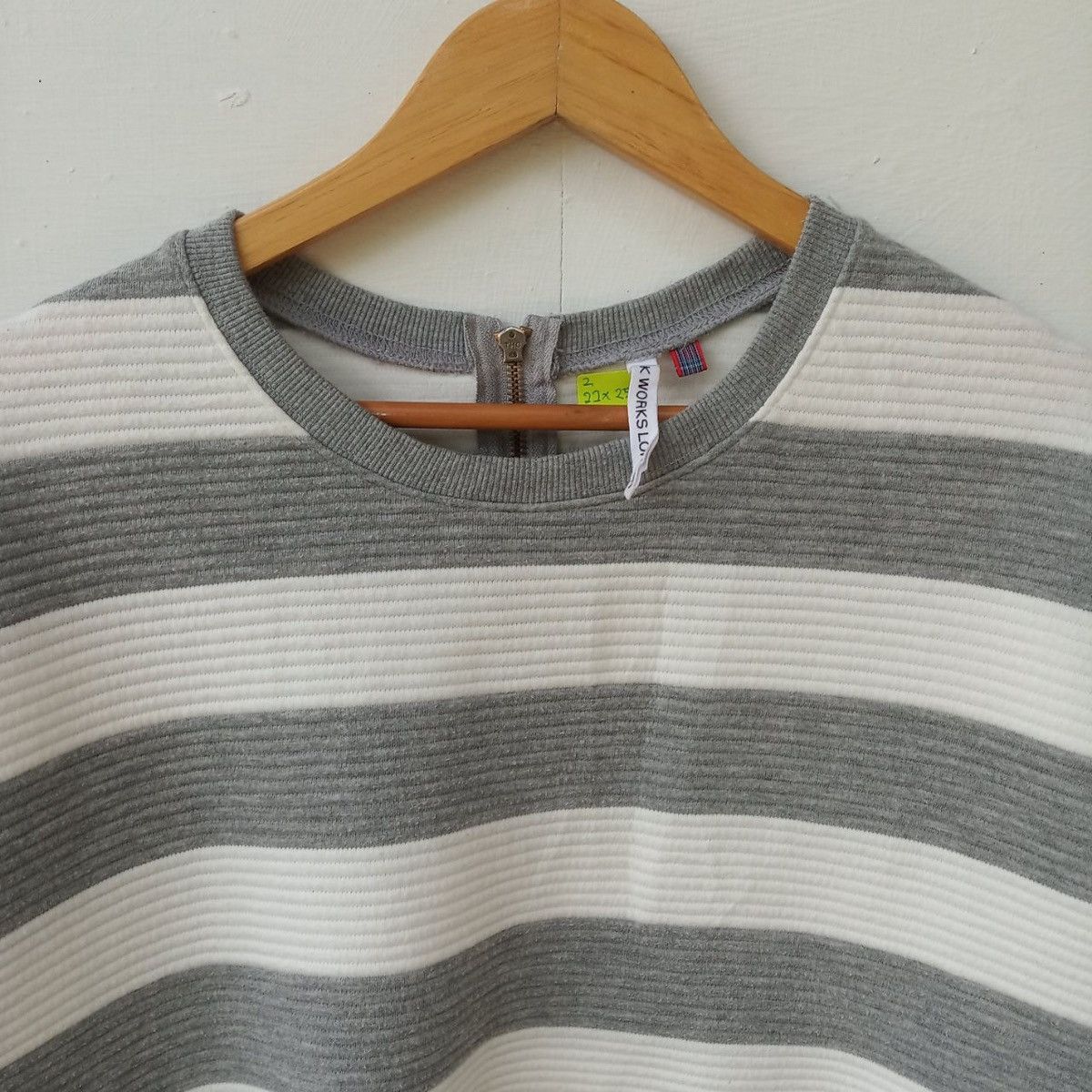 Designer × Hiroko Koshino Homme HK works London Koshino stripes sweatshirt quarter zip up Size M / US 6-8 / IT 42-44 - 3 Thumbnail