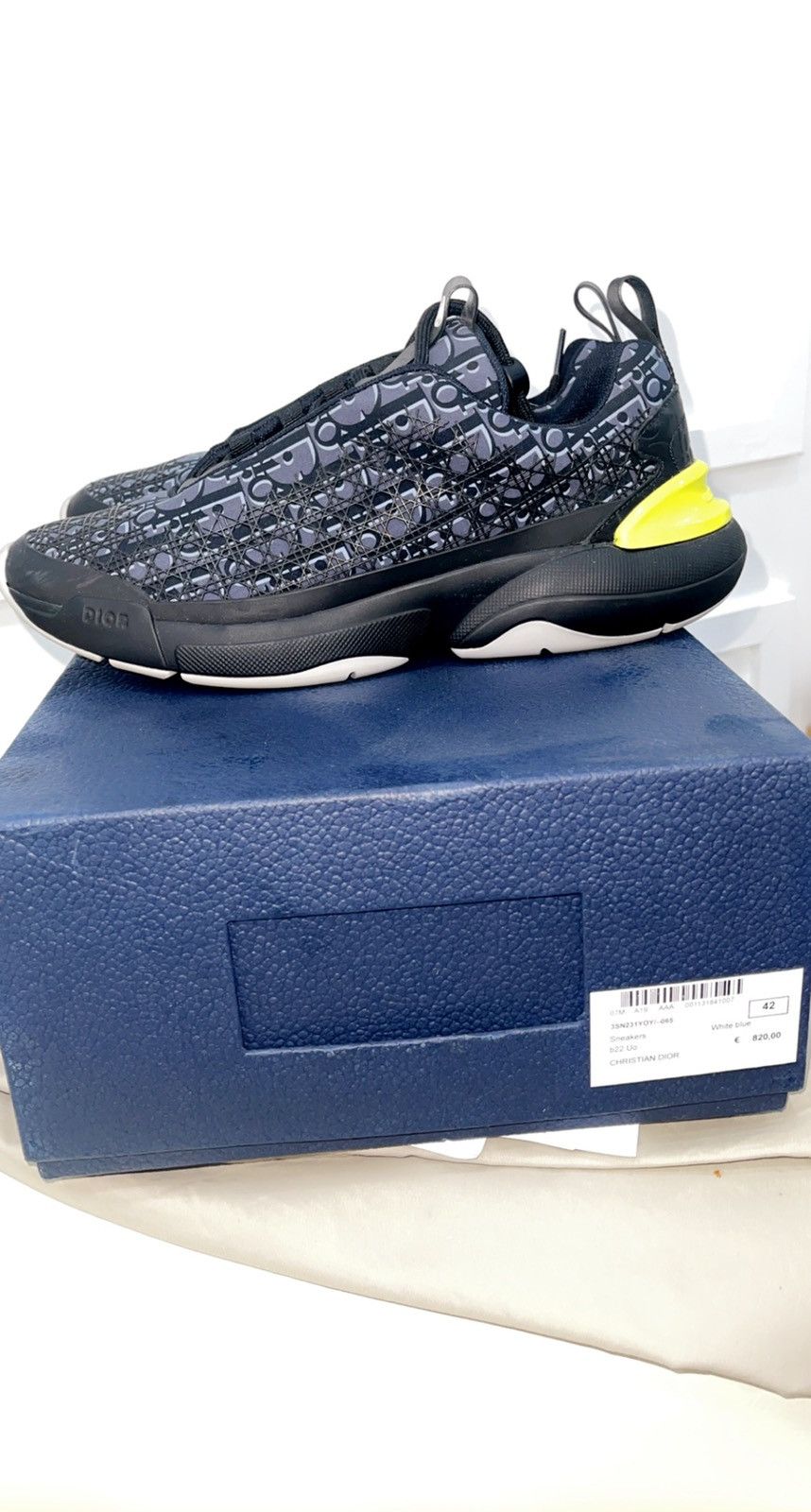 Dior B24 Oblique Cannage Motif Black