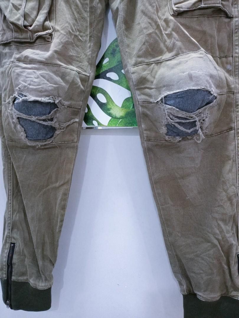 Japanese Brand Distressed jogger pants bush pants Pocket Size US 32 / EU 48 - 3 Thumbnail