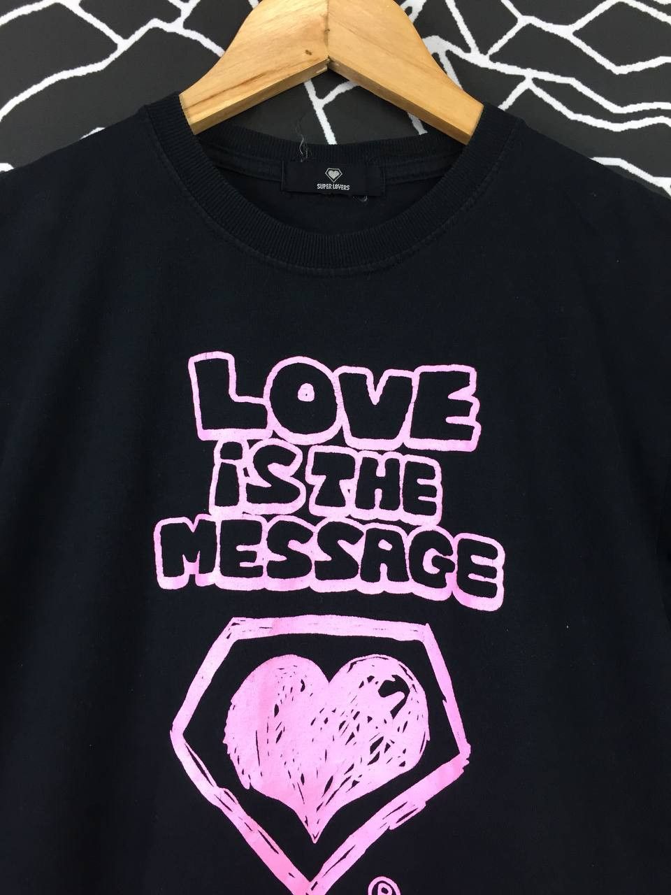 Japanese Brand Vtg SUPERLOVERS Love Is The Message Japanese Brand Tee Size US S / EU 44-46 / 1 - 3 Thumbnail