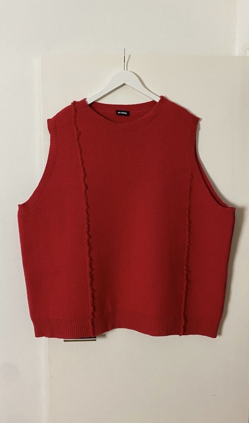 Pre-owned Raf Simons Oversized Knit In Red