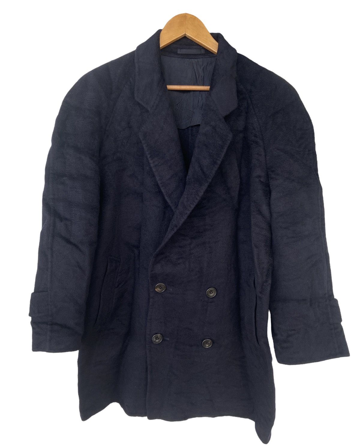 Vintage Christian Dior Monsieur Double Breasted Wool Jacket Light 