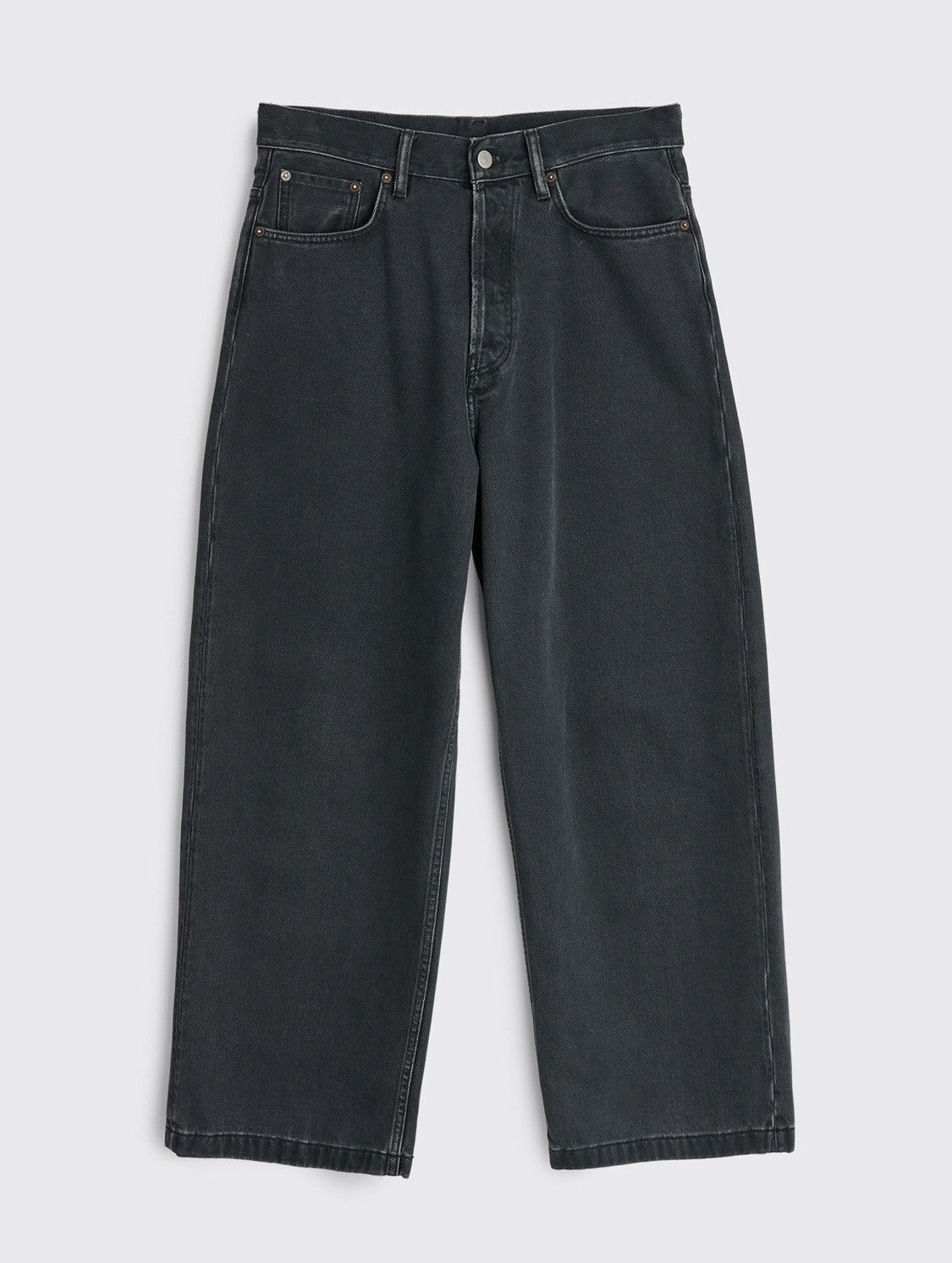 Acne Studios Acne Studios Loose Fit 1989 Wide Jeans Faded Black Dark Gray |  Grailed