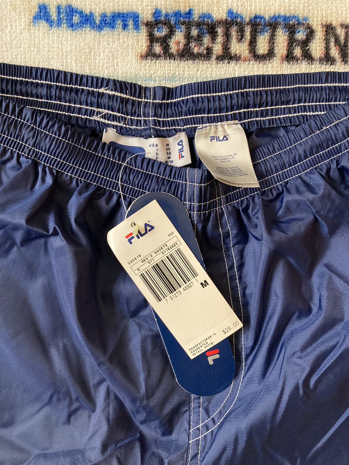 Fila File Nylon Vintage Shorts Size US 31 - 3 Thumbnail