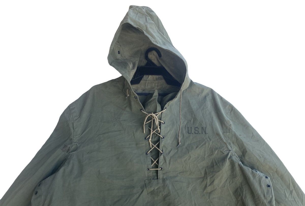 Vintage Collectible 1940s USN ww2 deck wet jacket parka pullover Size US L / EU 52-54 / 3 - 2 Thumbnail