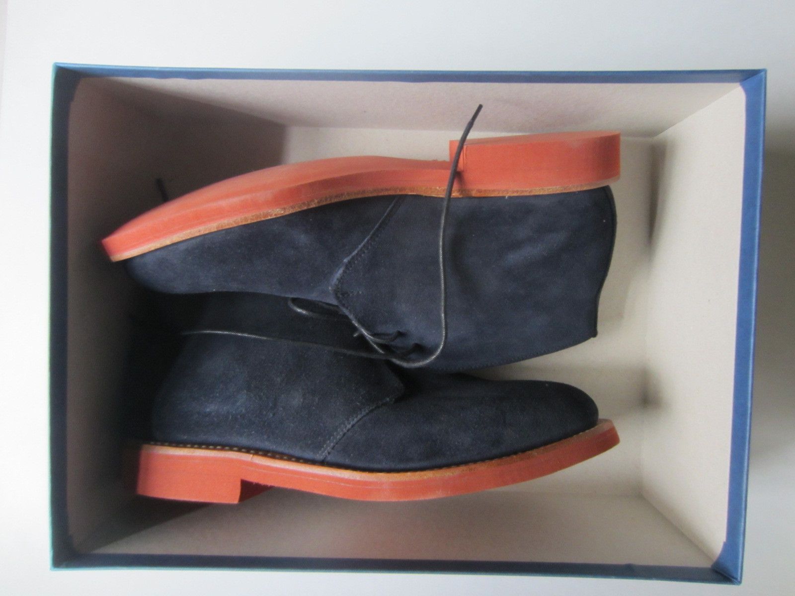 Mark McNairy NEW DEADSTOCK New Amsterdam Suede Navy Chukka Boots Size US 8 / EU 41 - 2 Thumbnail