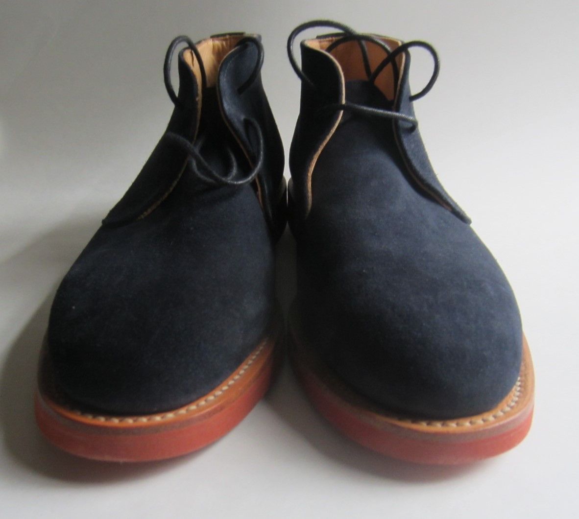 Mark McNairy NEW DEADSTOCK New Amsterdam Suede Navy Chukka Boots Size US 8 / EU 41 - 3 Thumbnail