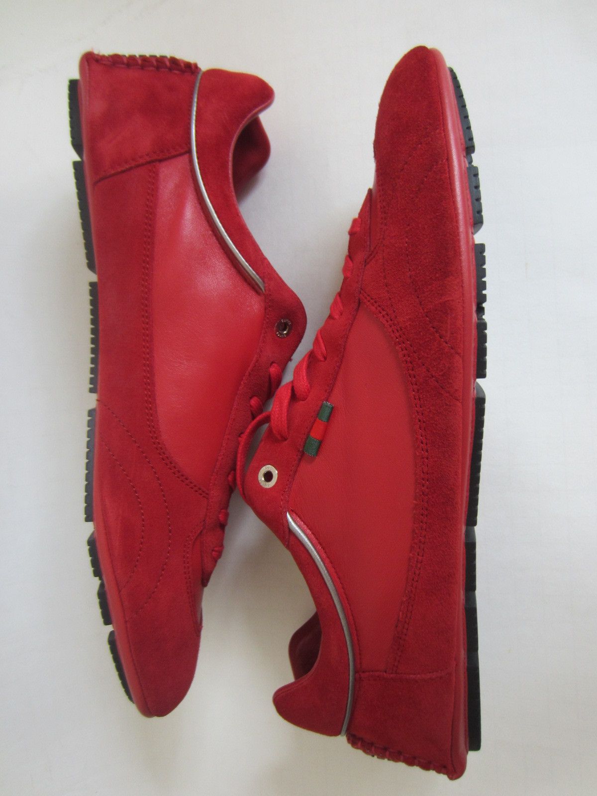 Gucci NEW DEADSTOCK with BOX Red Lace-up Sneakers Size US 8.5 / EU 41-42 - 3 Thumbnail