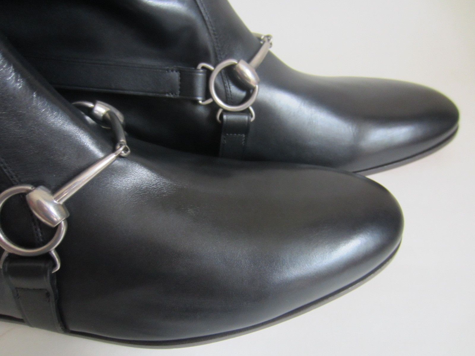 Gucci NEW DEADSTOCK with BOX Black Leather Horsebit Boots Size US 8.5 / EU 41-42 - 12 Thumbnail