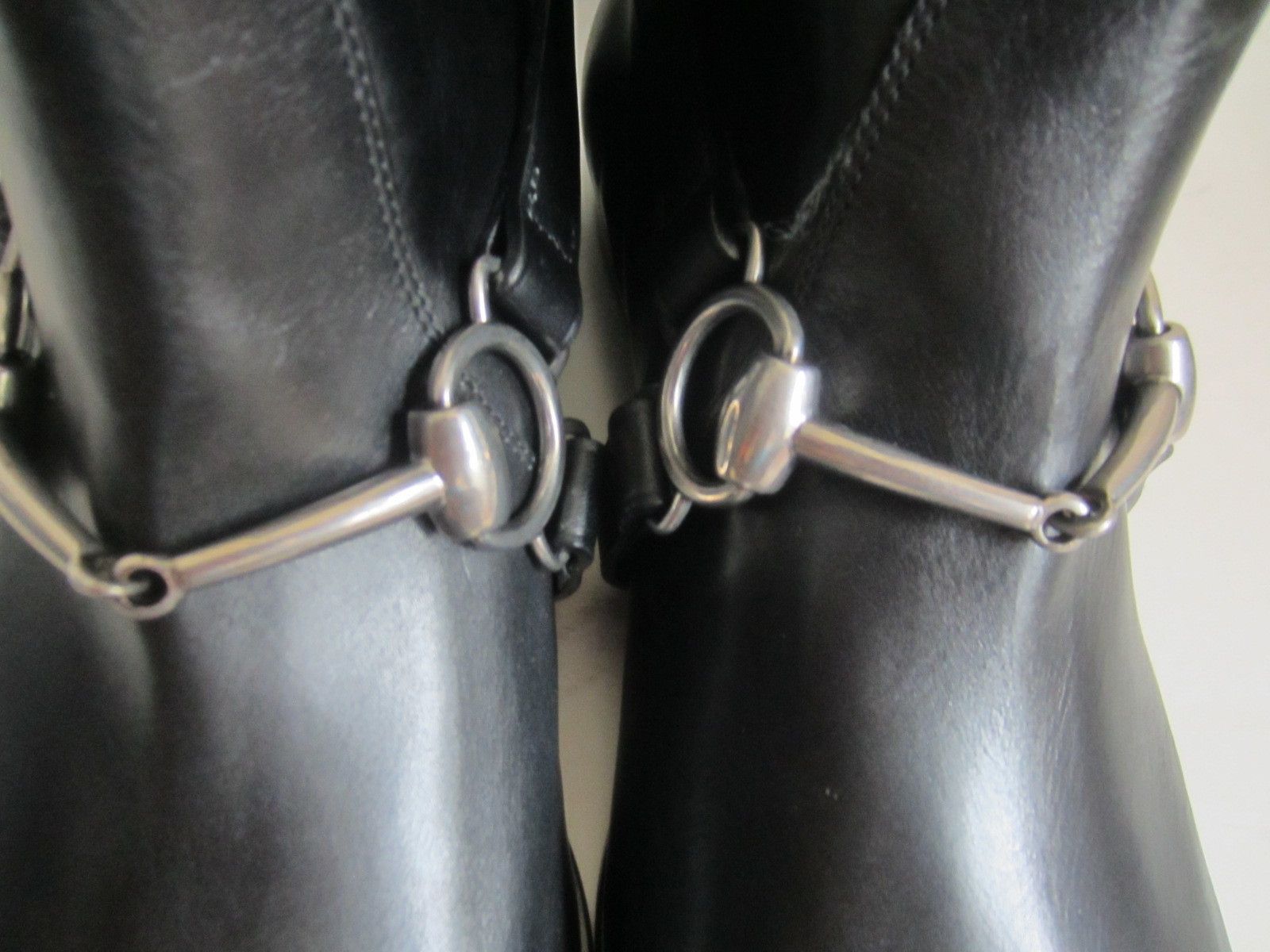 Gucci NEW DEADSTOCK with BOX Black Leather Horsebit Boots Size US 8.5 / EU 41-42 - 10 Thumbnail