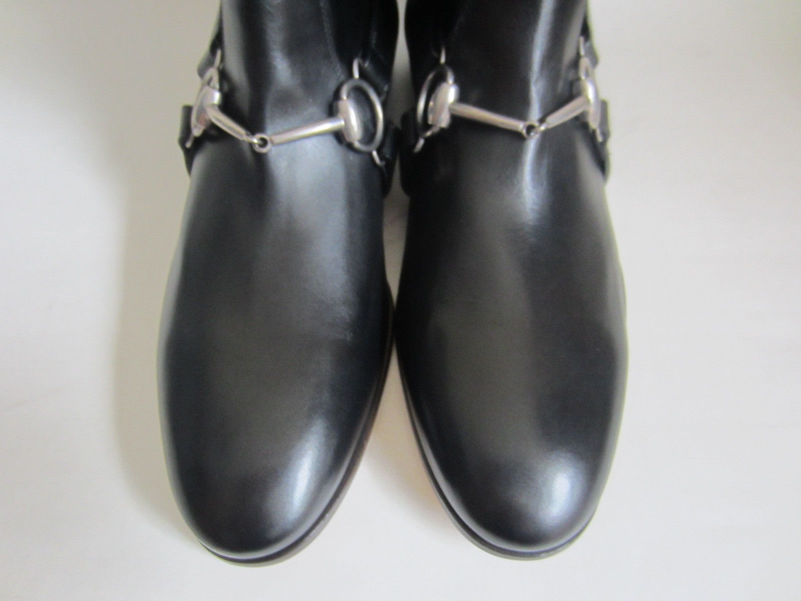 Gucci NEW DEADSTOCK with BOX Black Leather Horsebit Boots Size US 8.5 / EU 41-42 - 4 Thumbnail