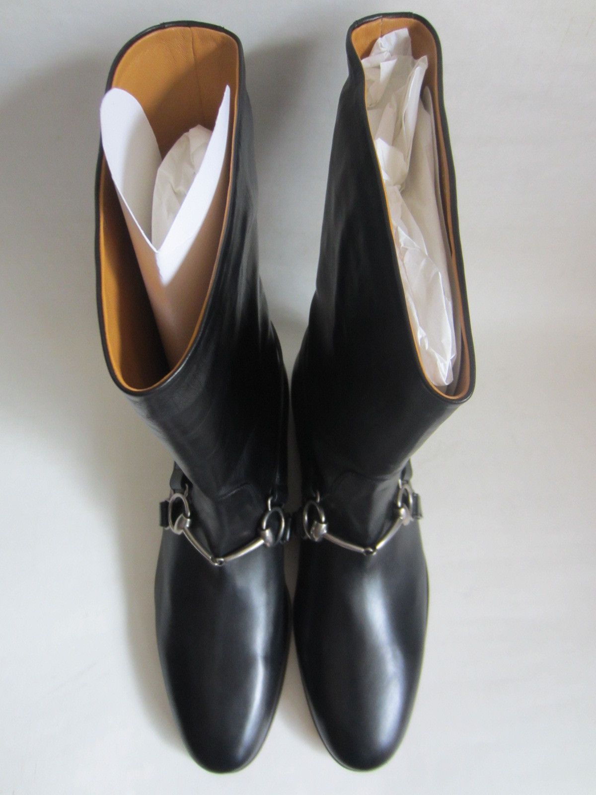 Gucci NEW DEADSTOCK with BOX Black Leather Horsebit Boots Size US 8.5 / EU 41-42 - 3 Thumbnail