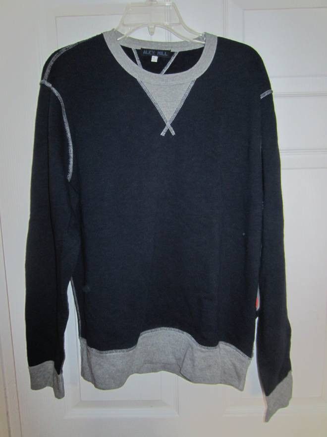 Alex Mill NEW Navy & Grey Colorblock Sweatshirt Size US L / EU 52-54 / 3 - 5 Thumbnail