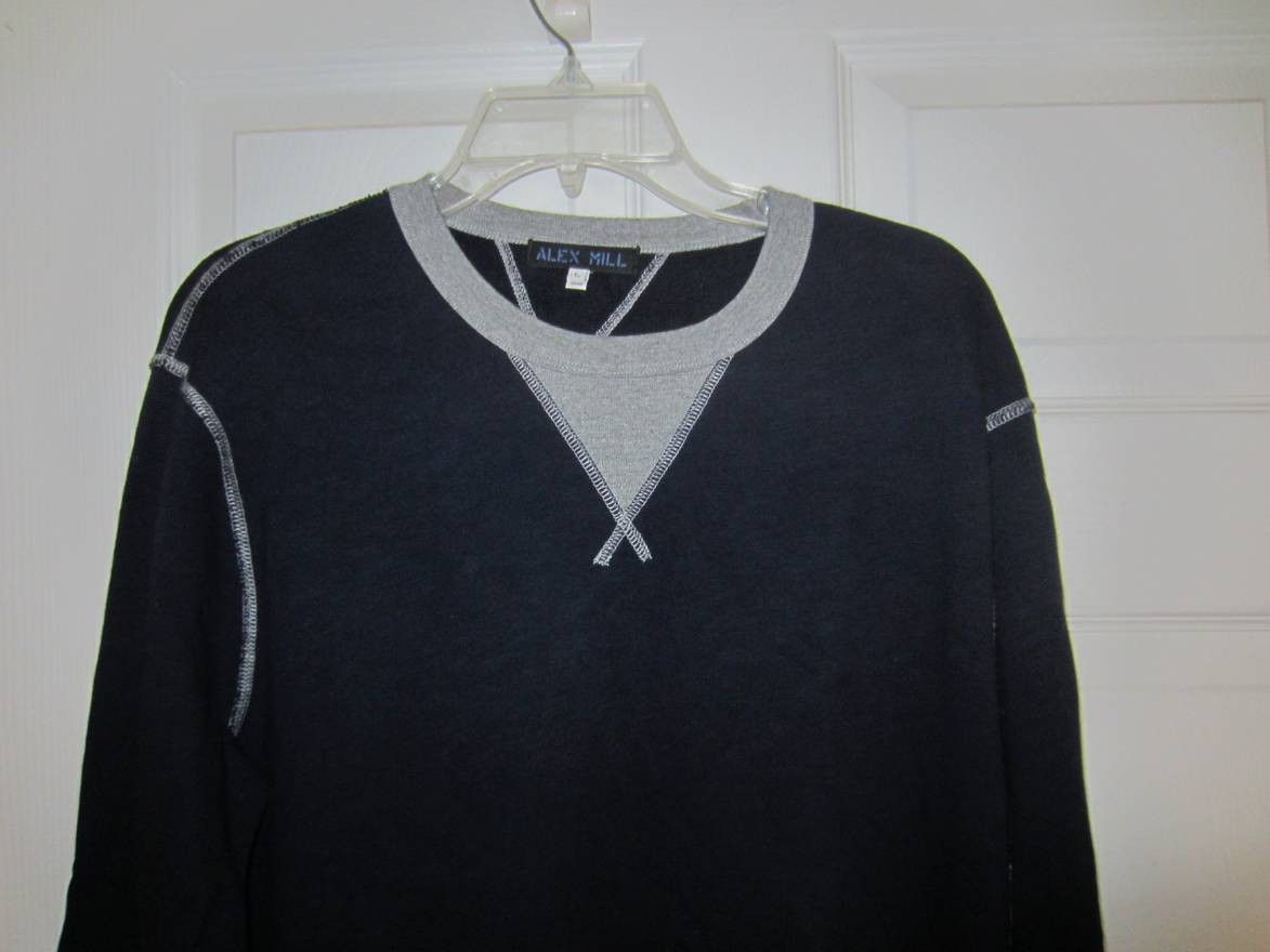 Alex Mill NEW Navy & Grey Colorblock Sweatshirt Size US L / EU 52-54 / 3 - 6 Thumbnail
