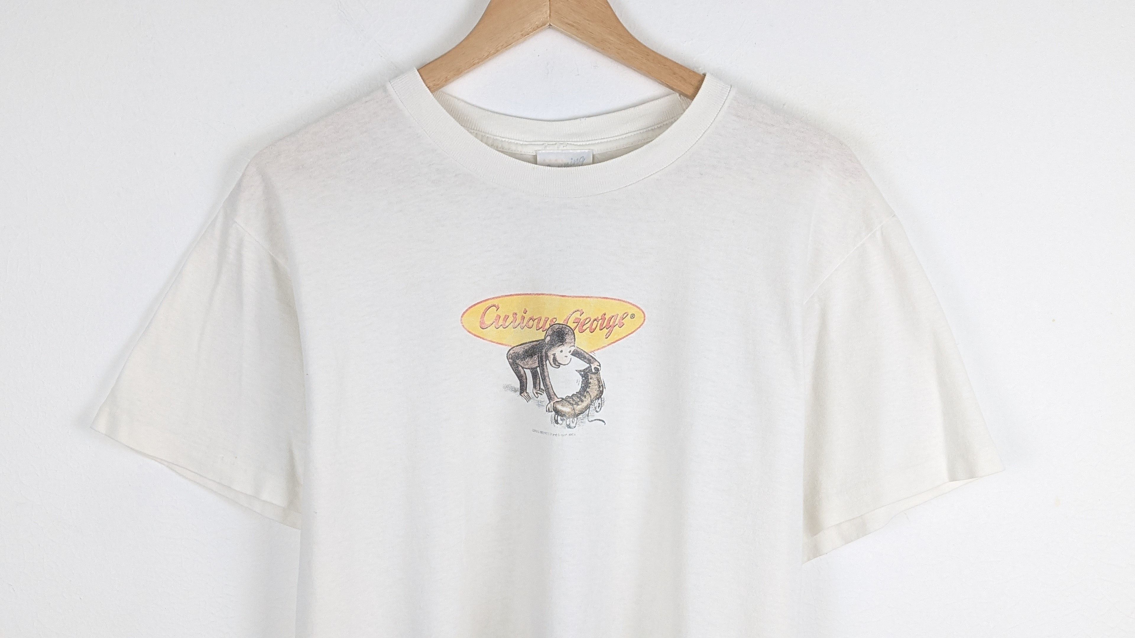 Vintage Vintage Curious George 90s American TV Kids Show shirt Size US L / EU 52-54 / 3 - 2 Thumbnail