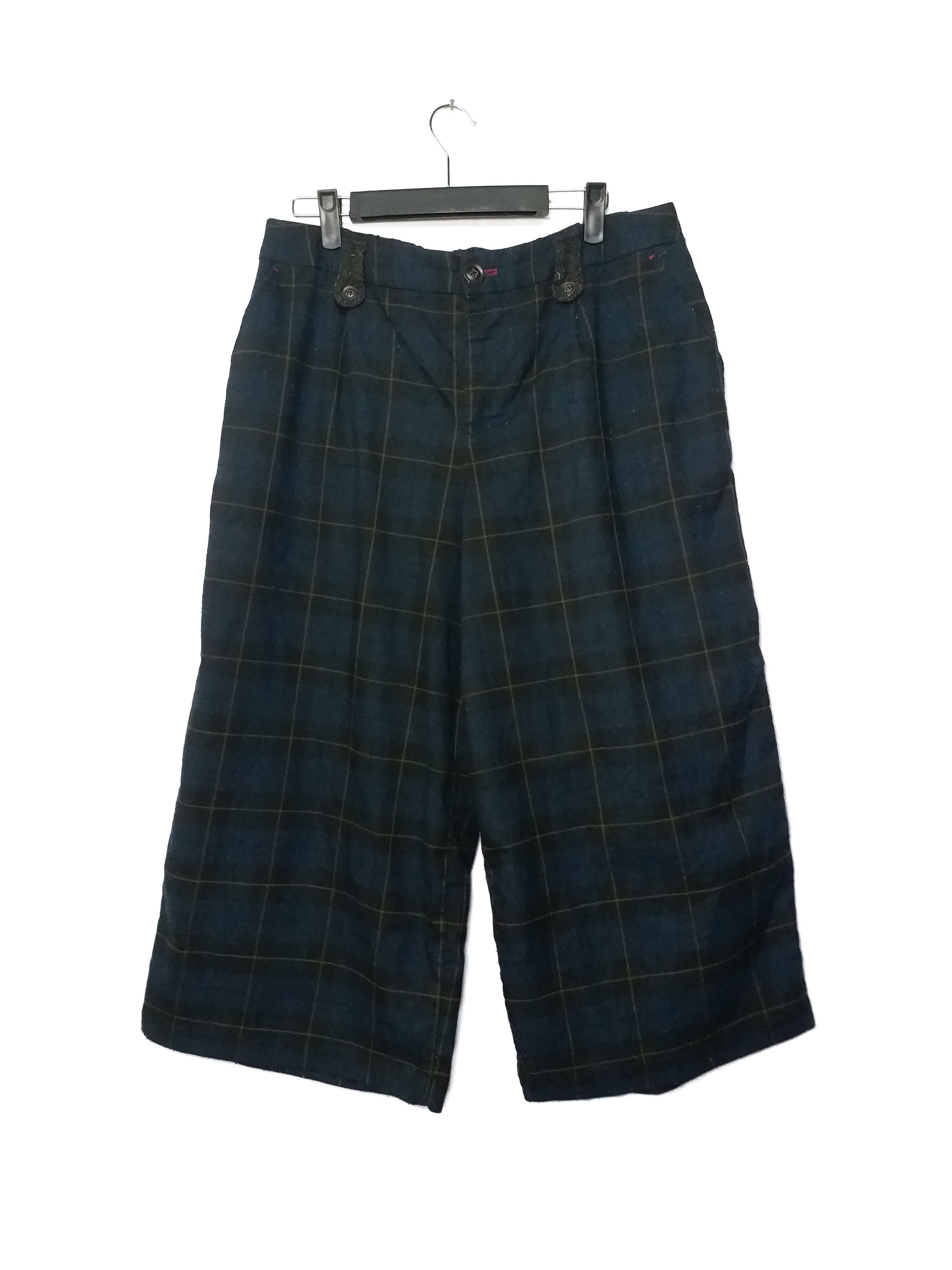 Harris Tweed × Natural Issue ❌SUMMER SALE❌ Checked Cropped Pants Harris Tweed 3rd Quater Size US 33 - 4 Thumbnail