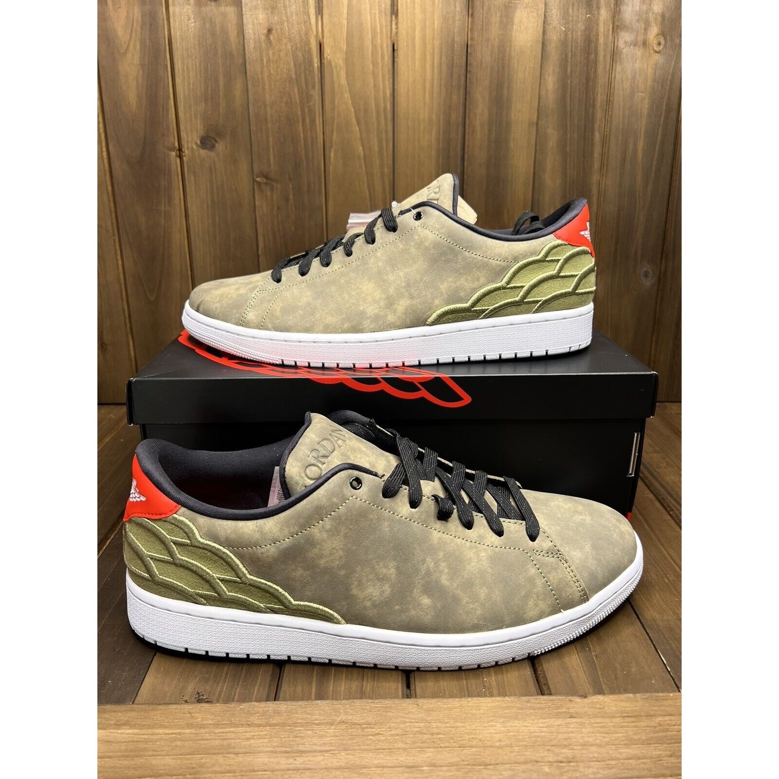 Nike Nike Air Jordan 1 Centre Court Oil Green White Black Mens Grailed