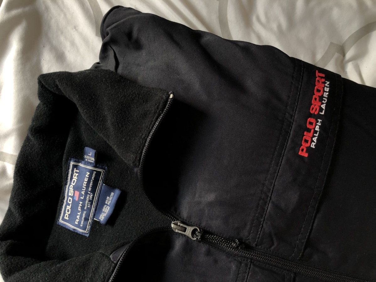 Polo Ralph Lauren Polo sports fleece jacket size large black red work wear Size US L / EU 52-54 / 3 - 8 Thumbnail
