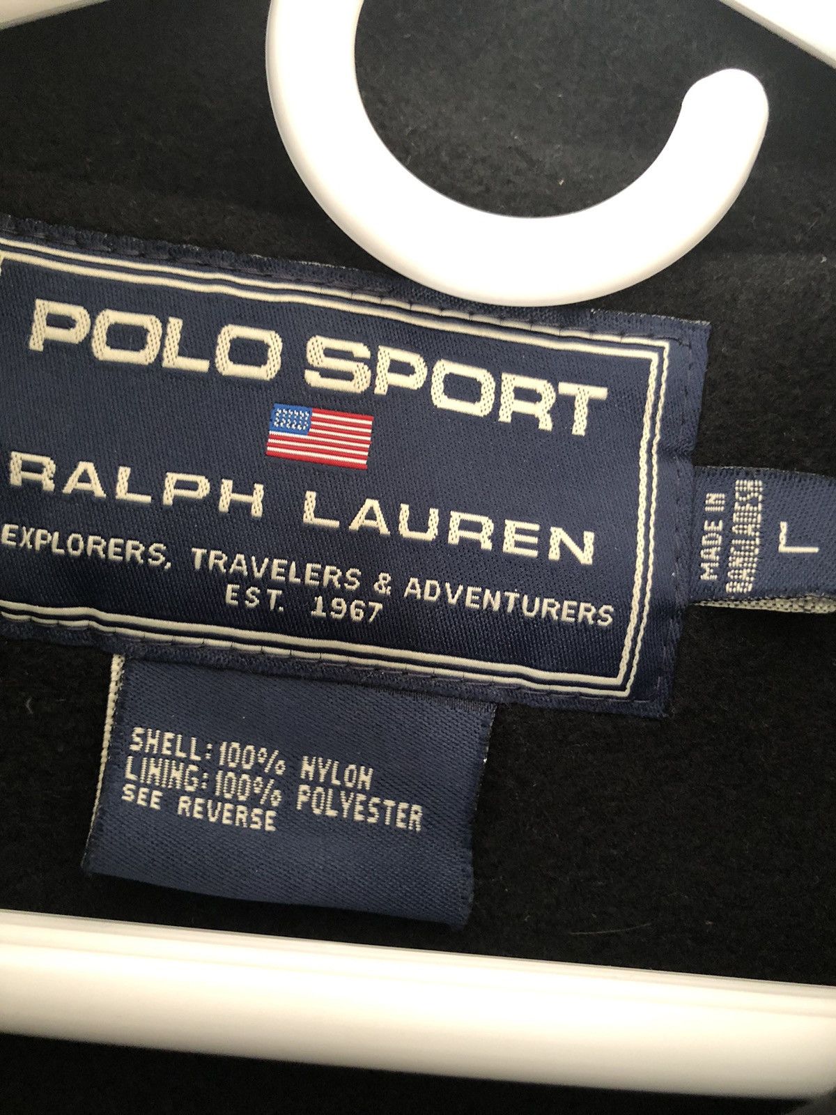 Polo Ralph Lauren Polo sports fleece jacket size large black red work wear Size US L / EU 52-54 / 3 - 3 Thumbnail