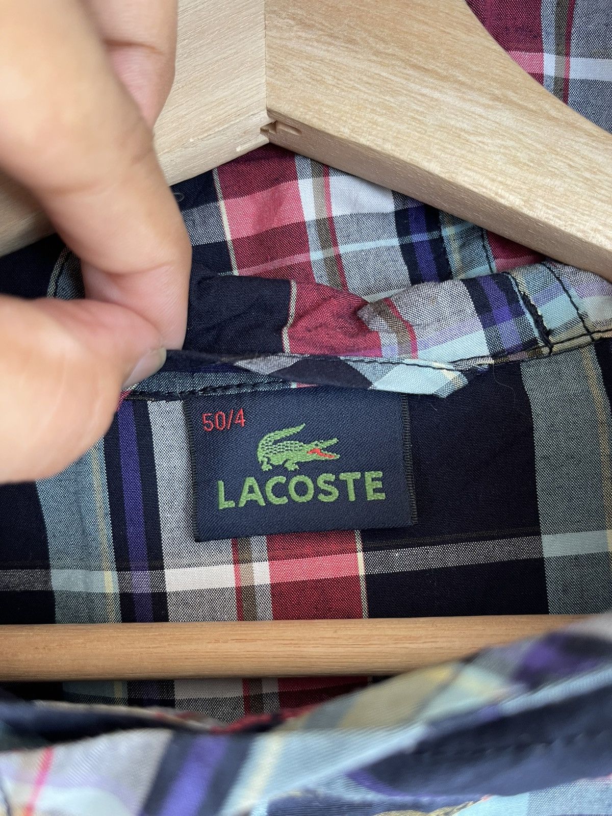 Lacoste × Vintage Awesome Lacoste Hoodie Tartan Madras Style Size US M / EU 48-50 / 2 - 6 Thumbnail