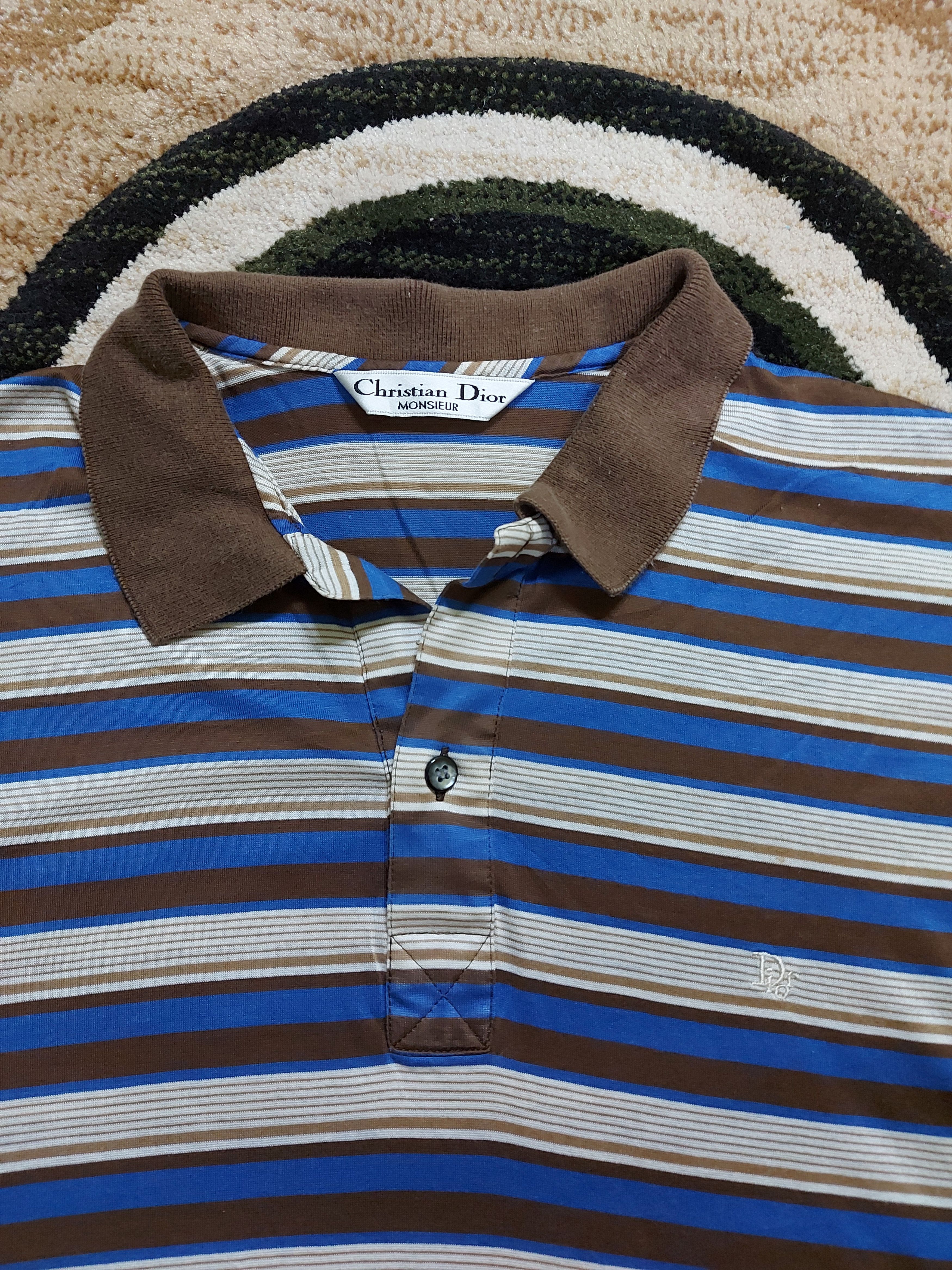 Christian Dior Monsieur (B71) christian dior - vintage stripes polo shirt Size US M / EU 48-50 / 2 - 3 Thumbnail