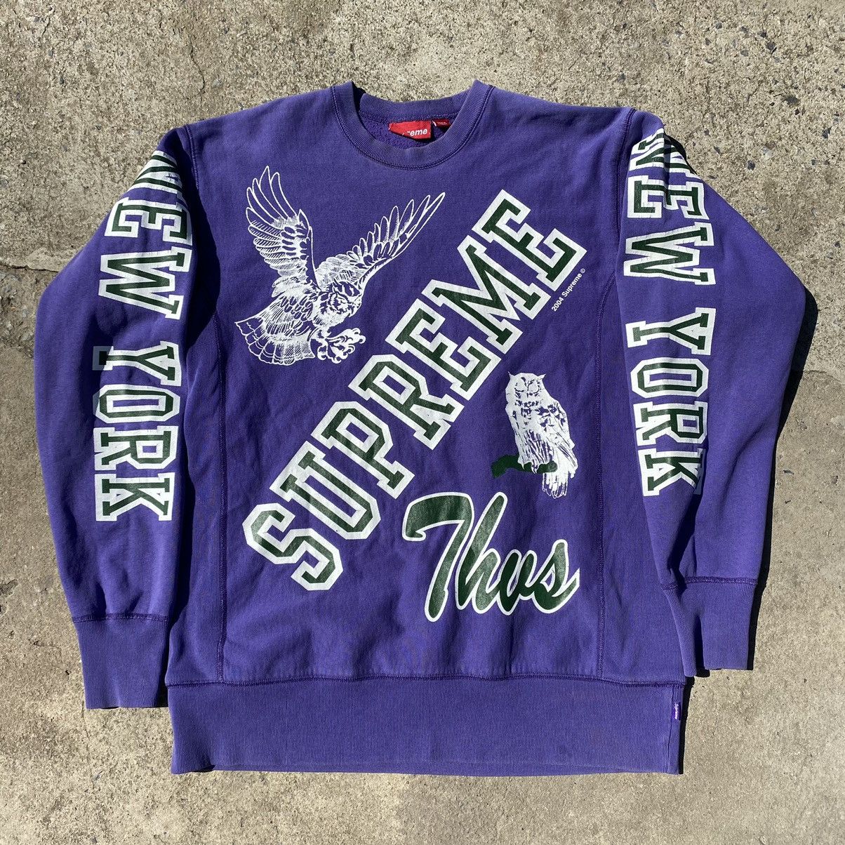 Supreme Original Supreme THVS 2004 Eagle Crewneck Sweater | Grailed