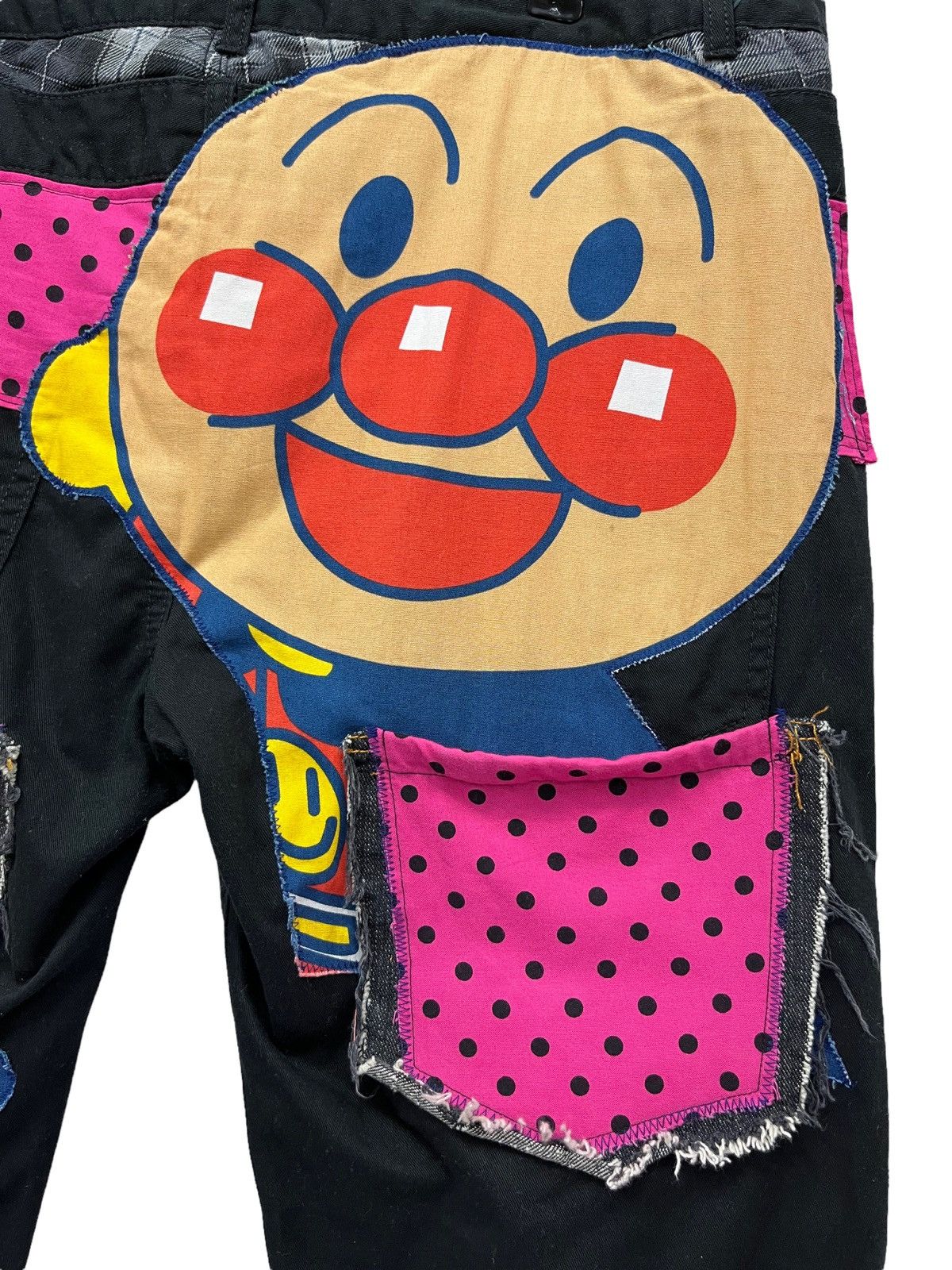 Japanese Brand 🔥RARE🔥Japanese Anime ANPANMAN Big Patch Double Waist Pants Size US 37 - 1 Thumbnail