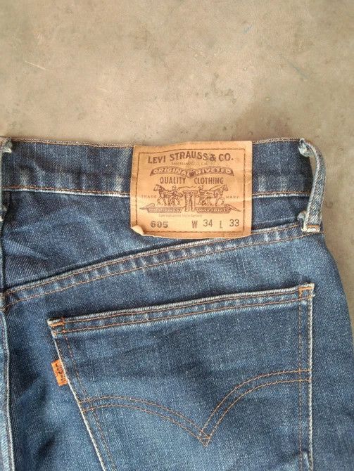 Levi's Vintage Levi's Jeans 605 Orange Tab Straight Leg 34x27 Size US 34 / EU 50 - 3 Thumbnail