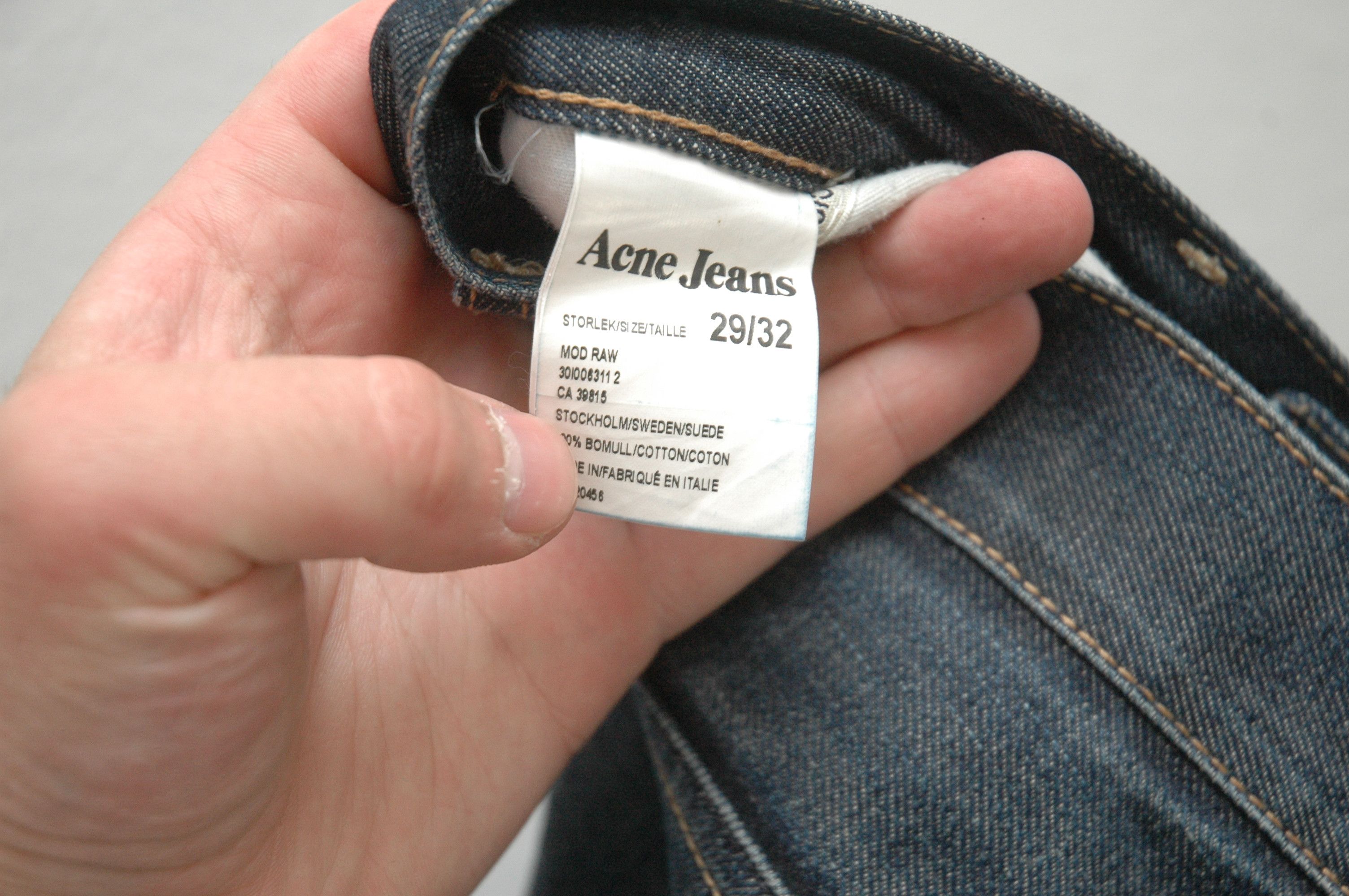 Acne Studios ACNE Jeans Vintage Denim Mod Raw W29 L32 Size US 29 - 10 Thumbnail