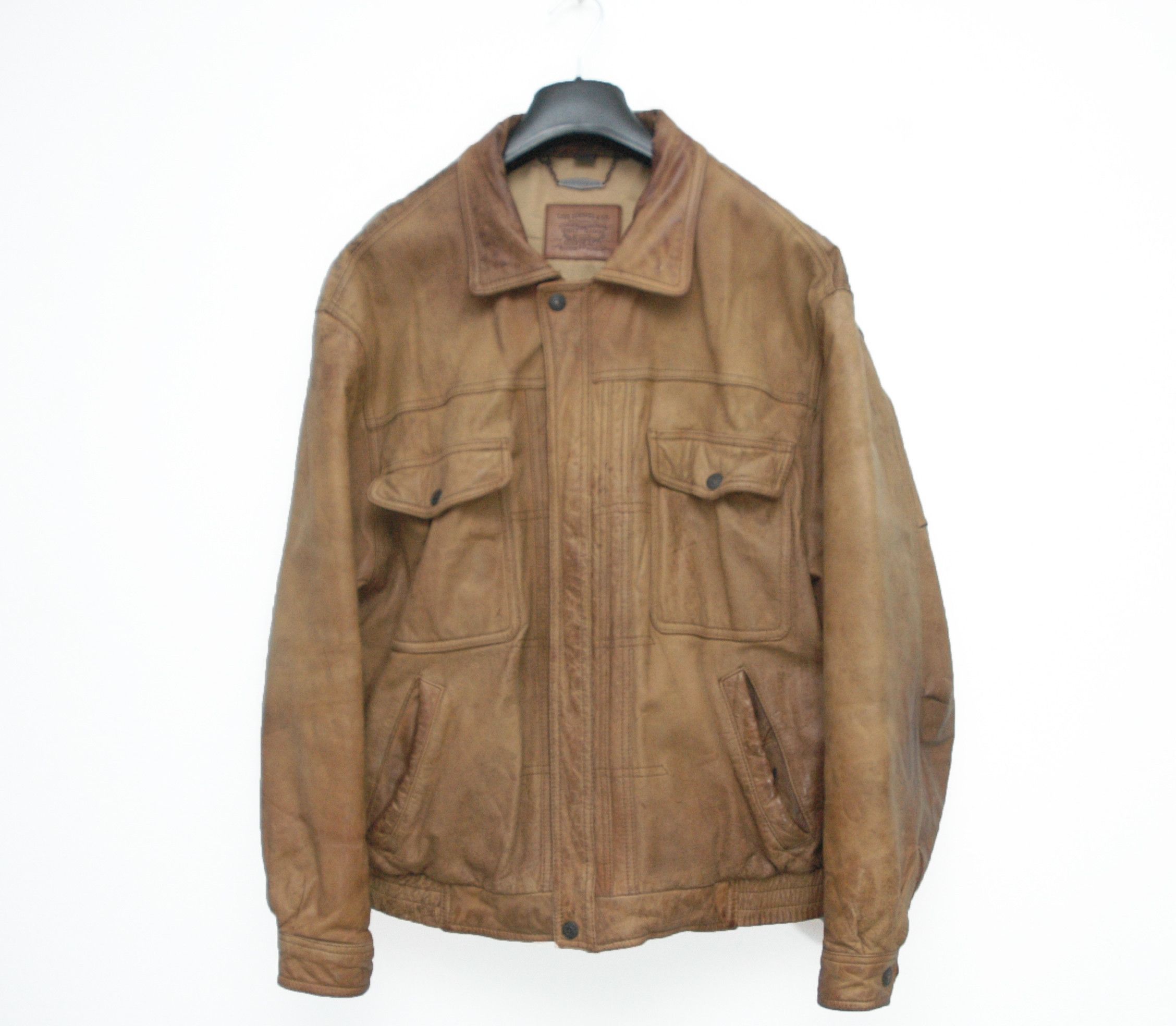 Levi's Levis Leather Vintage 80s Jacket made in Korea Size US S / EU 44-46 / 1 - 1 Thumbnail