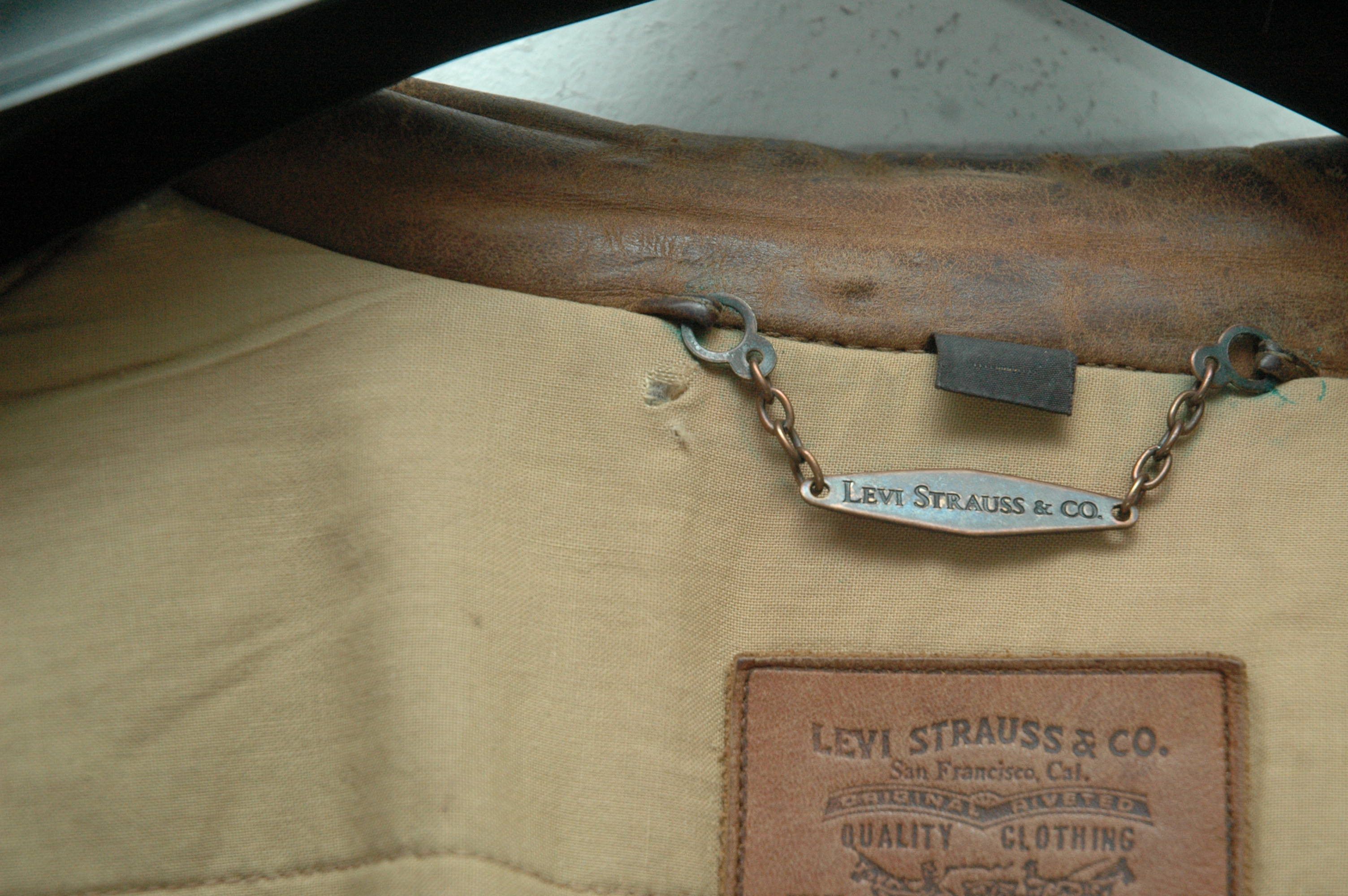Levi's Levis Leather Vintage 80s Jacket made in Korea Size US S / EU 44-46 / 1 - 12 Thumbnail