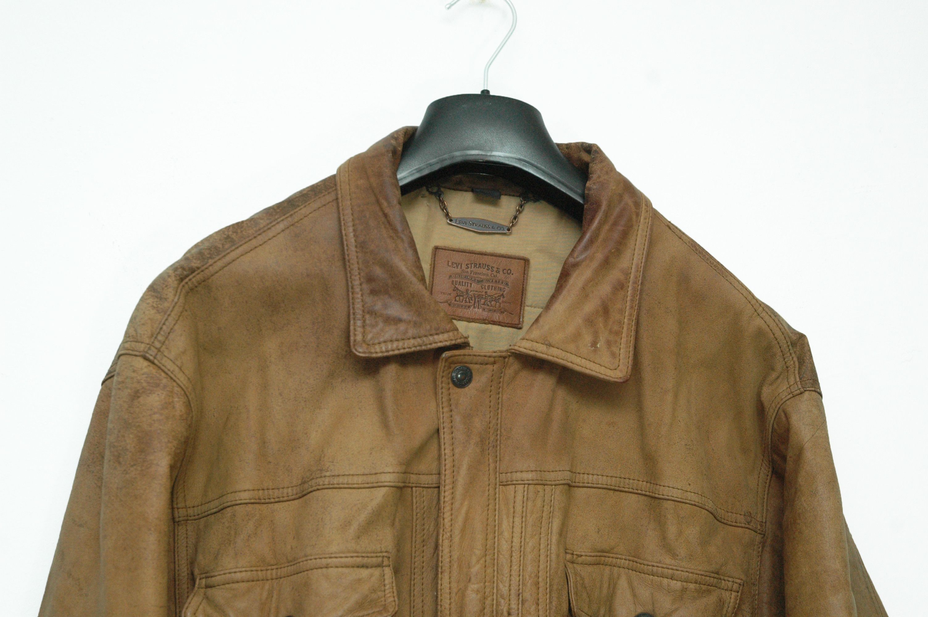 Levi's Levis Leather Vintage 80s Jacket made in Korea Size US S / EU 44-46 / 1 - 2 Thumbnail