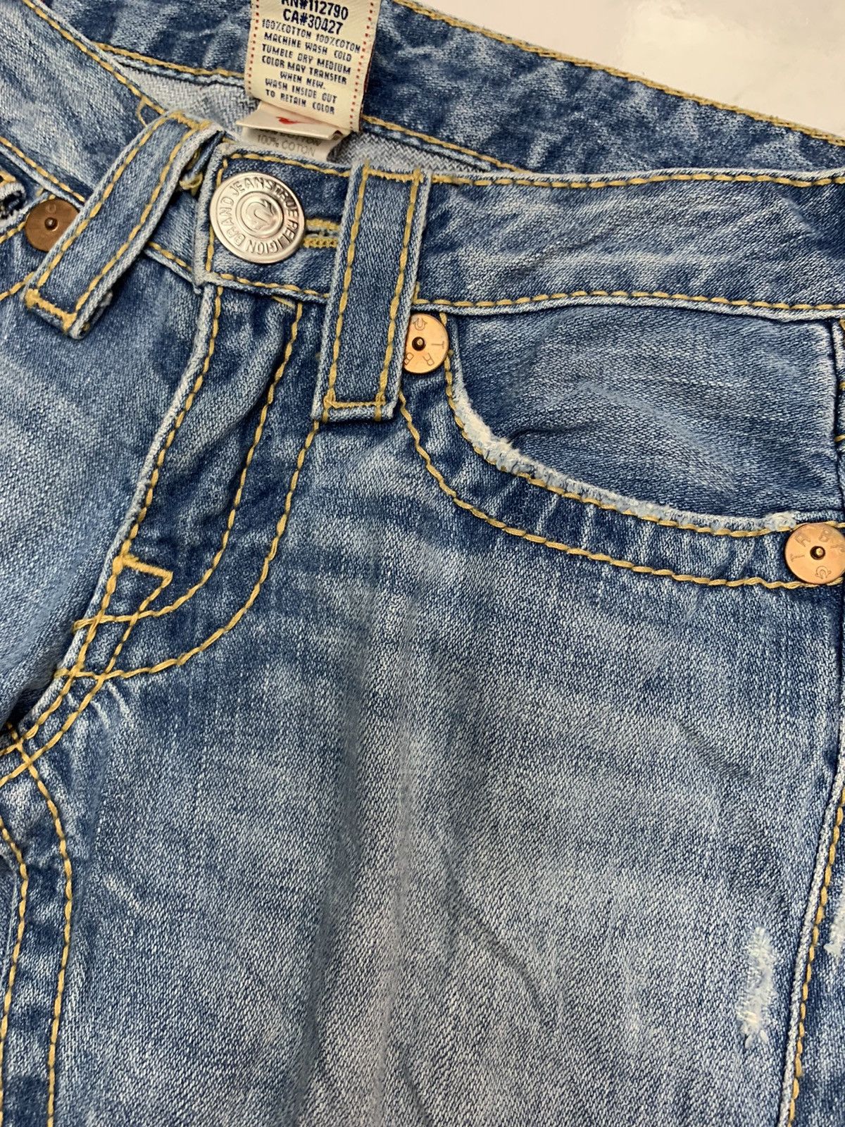 True Religion True Religion Rainbow Joey denim pant distressed flared Size US 28 / EU 44 - 8 Thumbnail
