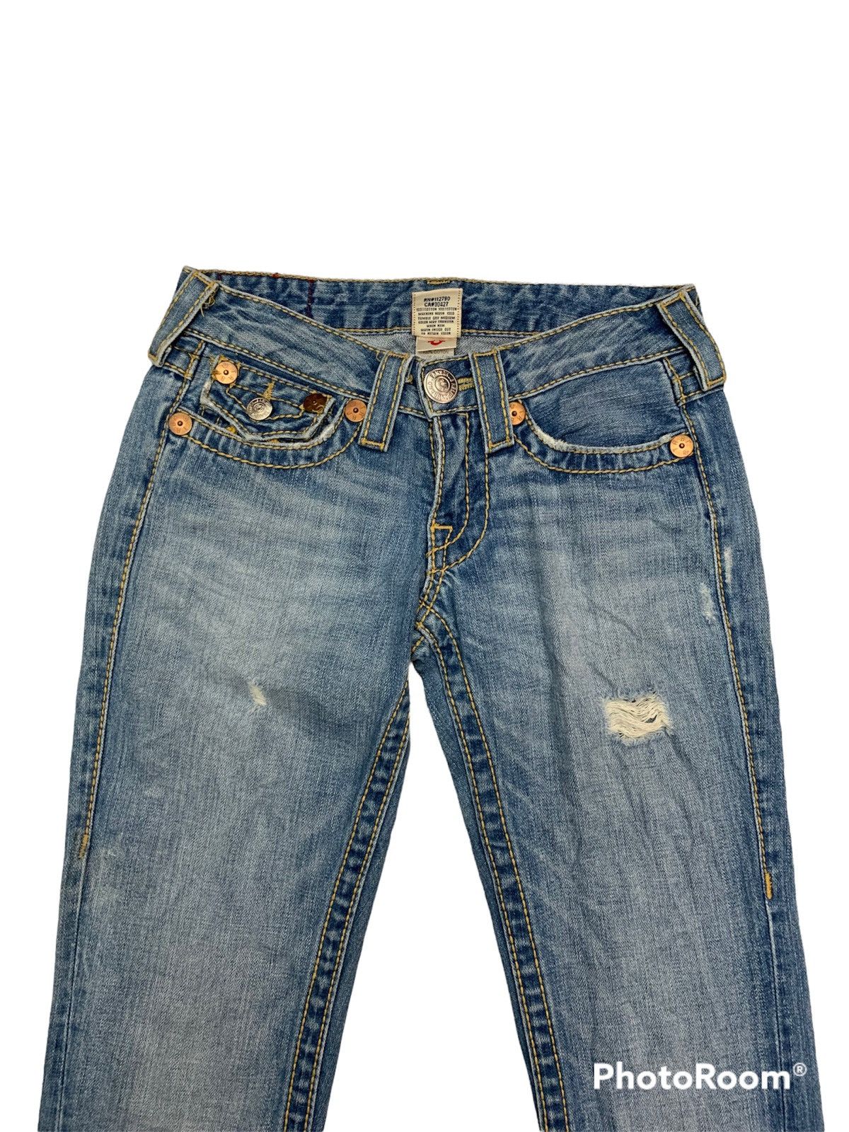 True Religion True Religion Rainbow Joey denim pant distressed flared Size US 28 / EU 44 - 3 Thumbnail